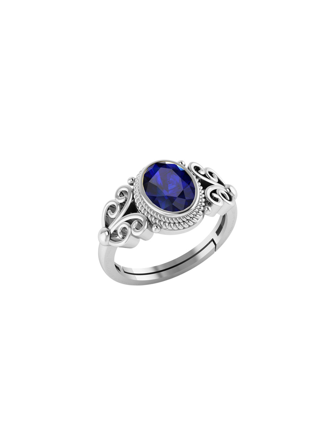 

LMDPRAJAPATIS Unisex Embellished Ring, Silver