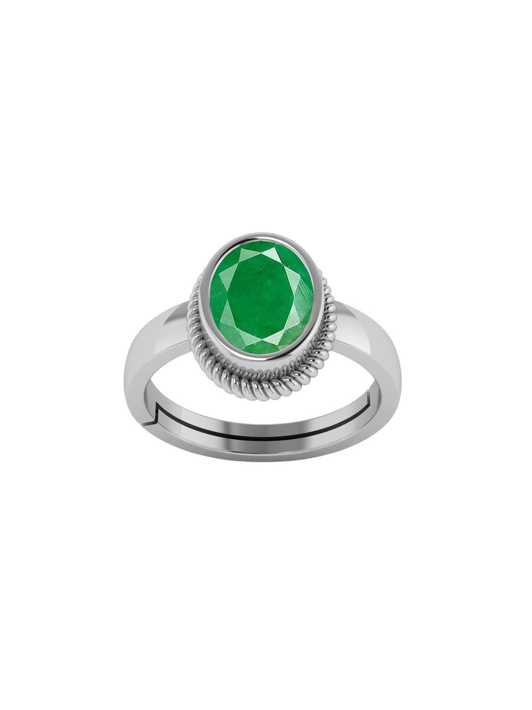 

LMDPRAJAPATIS Unisex Embellished Ring, Green