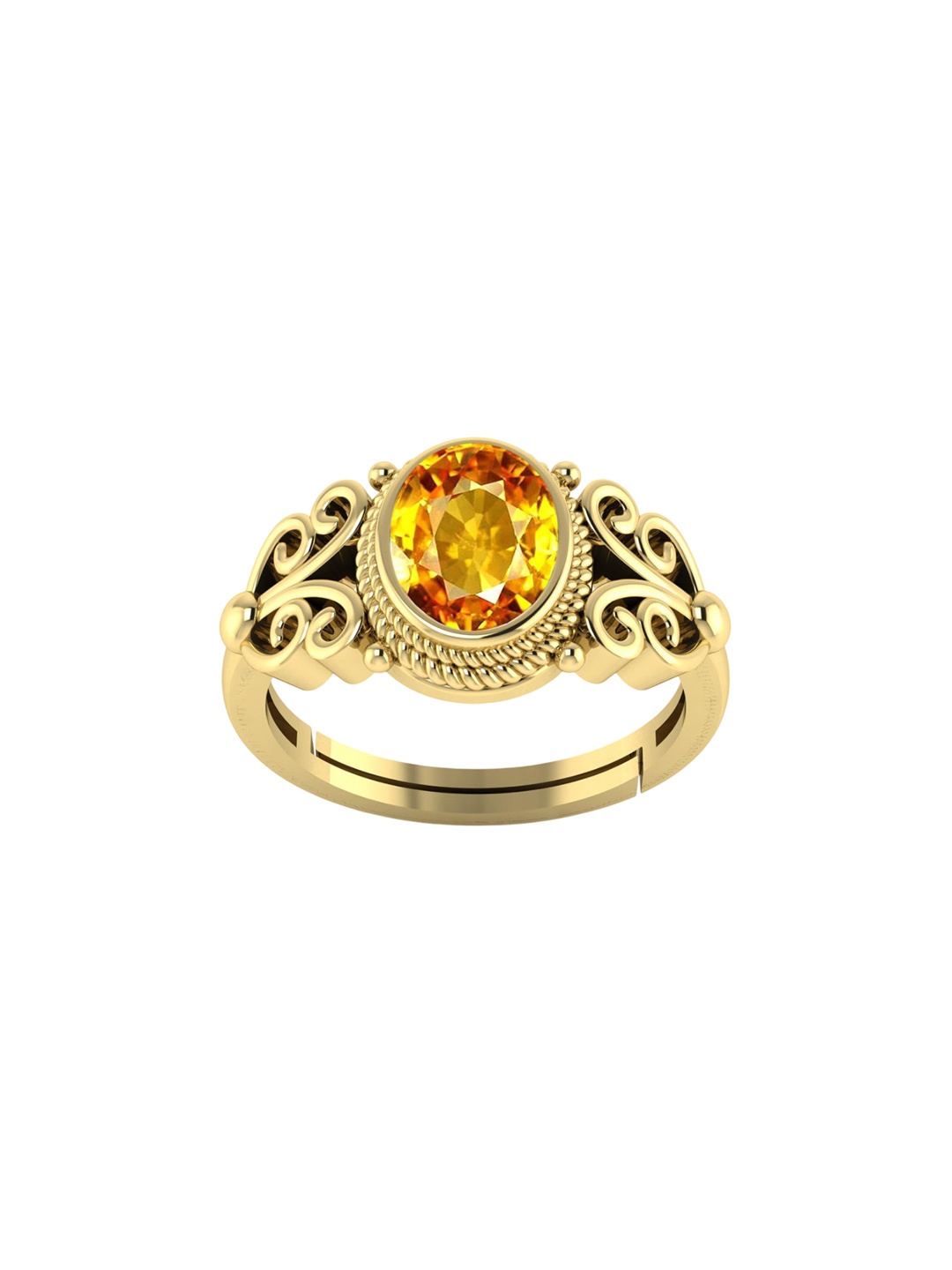 

LMDPRAJAPATIS Unisex Embellished Ring, Gold