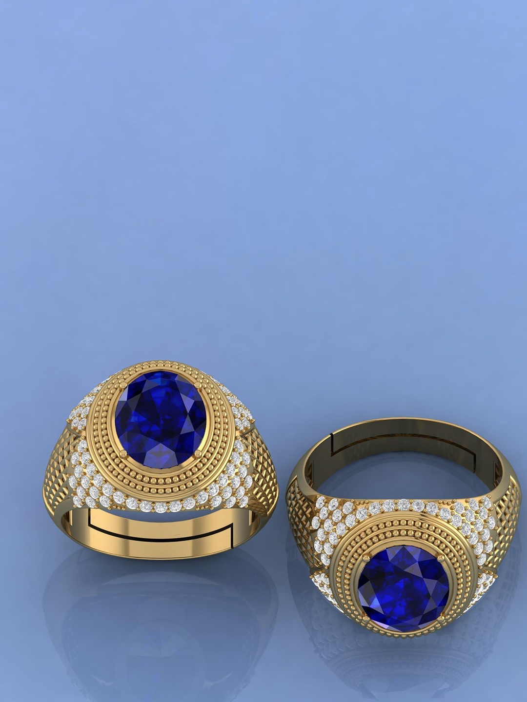 

LMDPRAJAPATIS Unisex Embellished Ring, Gold