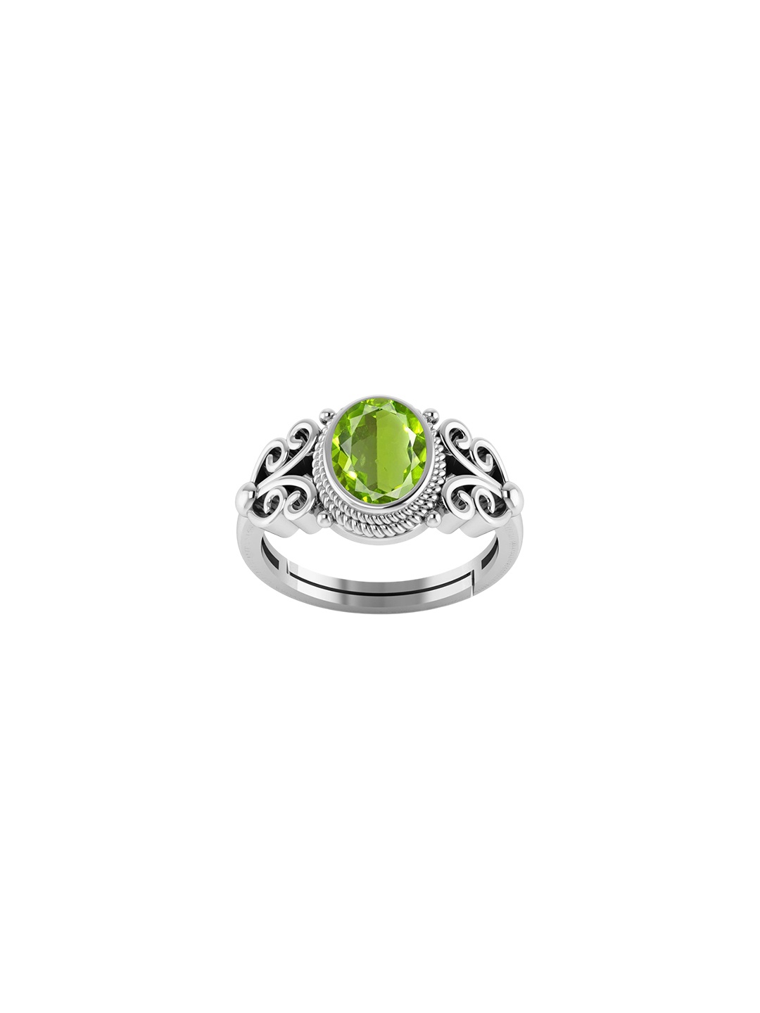 

LMDPRAJAPATIS Unisex Embellished Ring, Silver