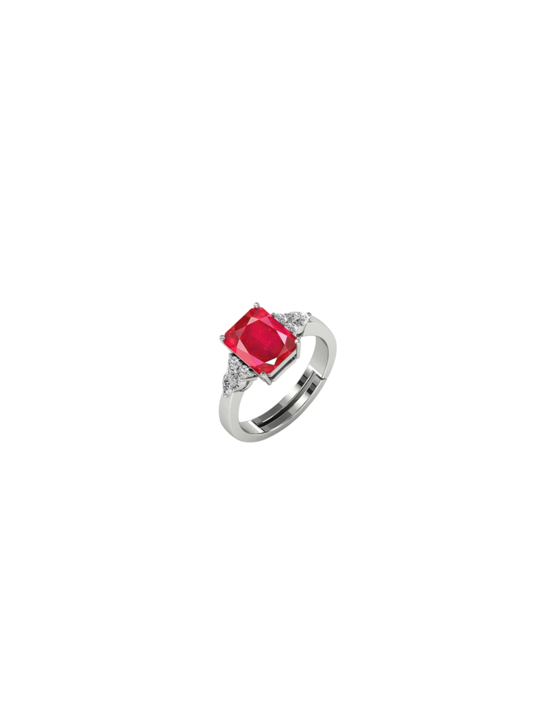 

LMDPRAJAPATIS Unisex Embellished Ring, Silver