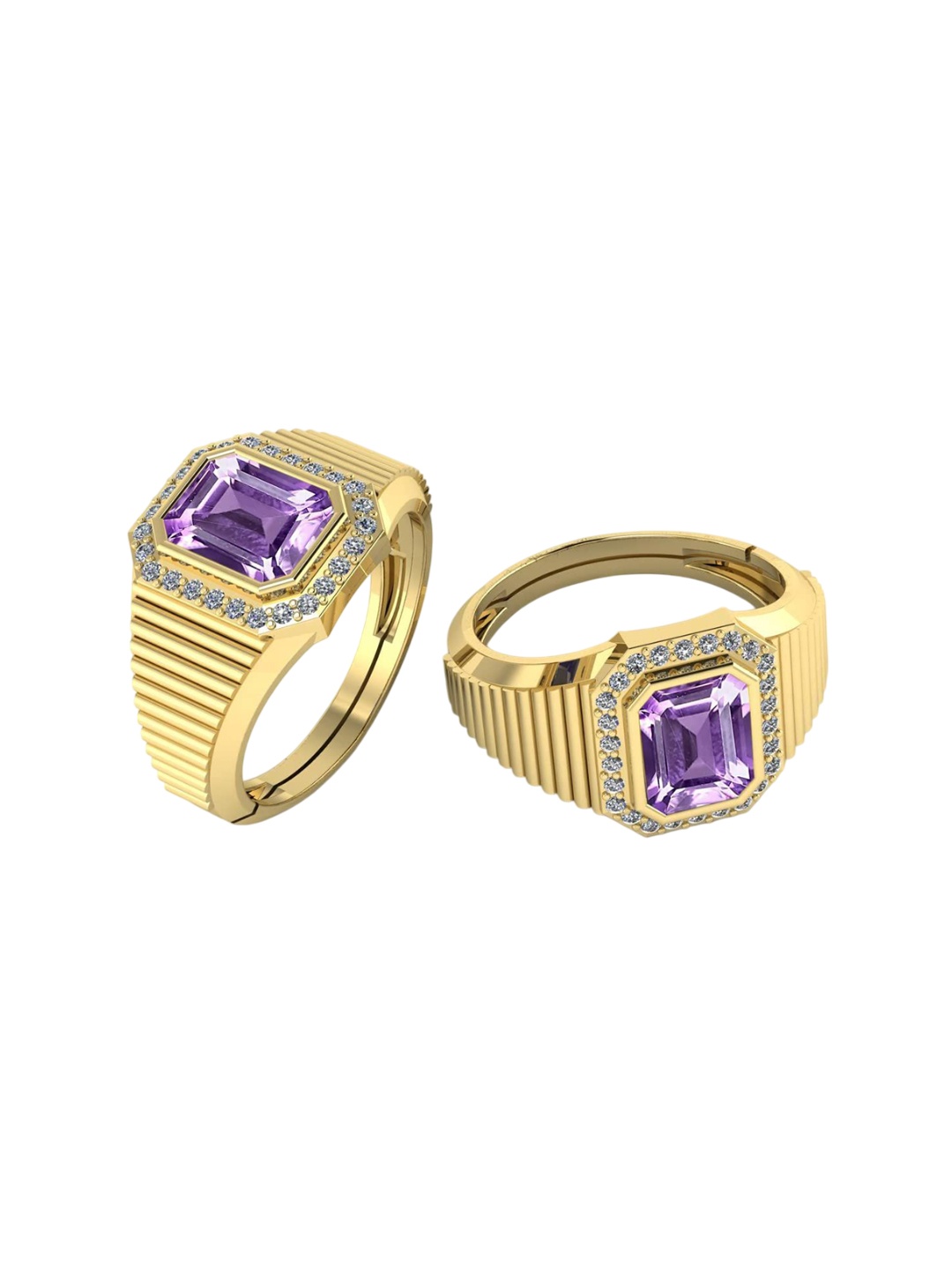 

LMDPRAJAPATIS Unisex Embellished Ring, Purple