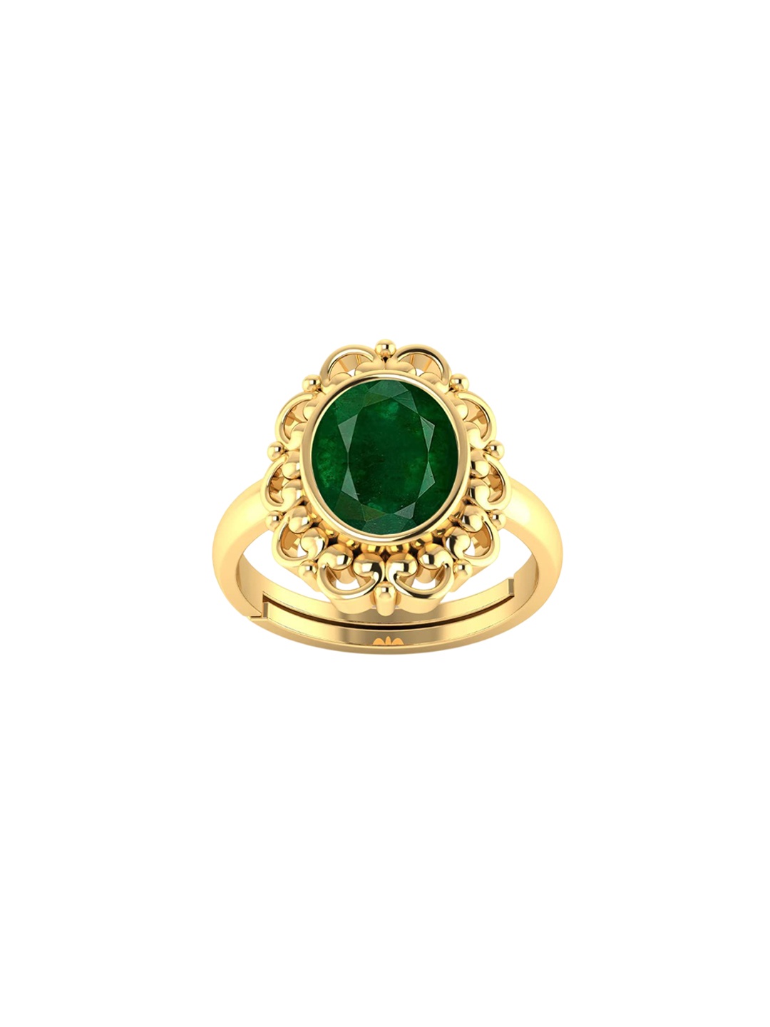 

LMDPRAJAPATIS Unisex Embellished Ring, Green