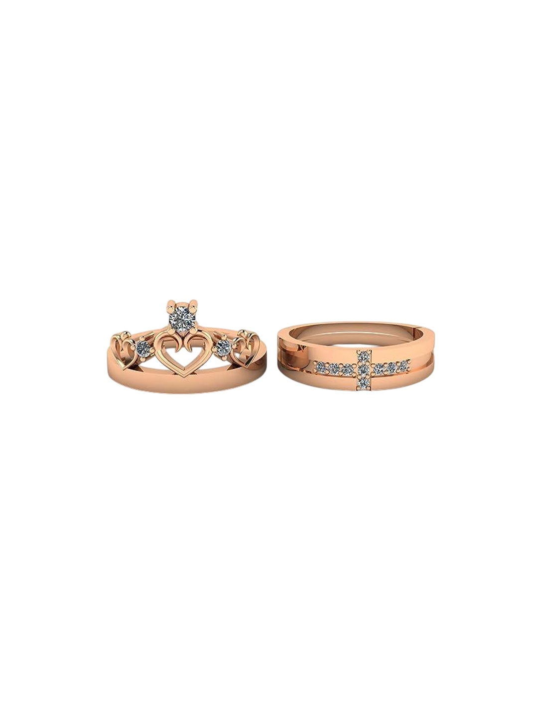 

LMDPRAJAPATIS Unisex Embellished Ring, Rose gold