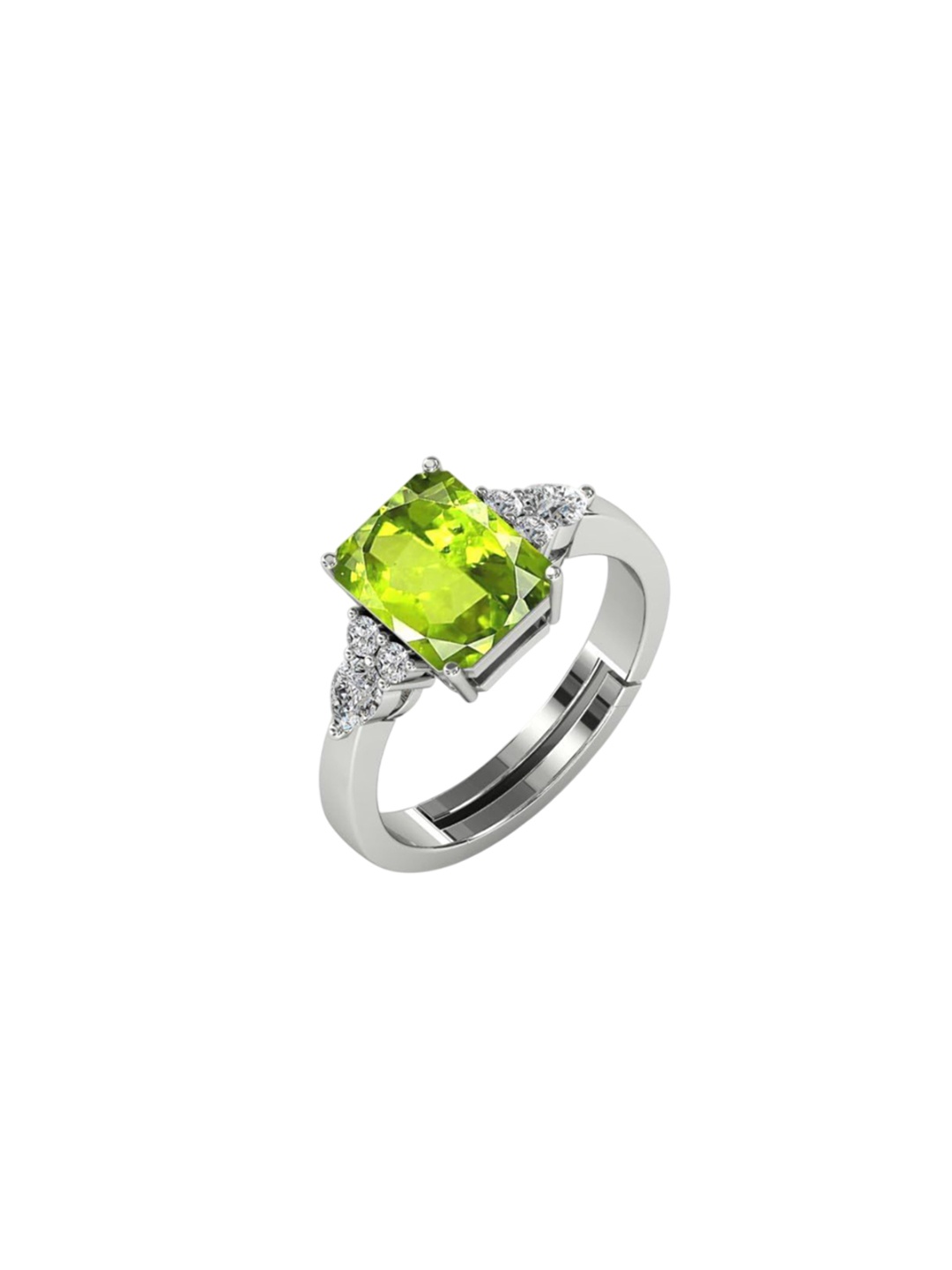 

LMDPRAJAPATIS Unisex Embellished Ring, Silver