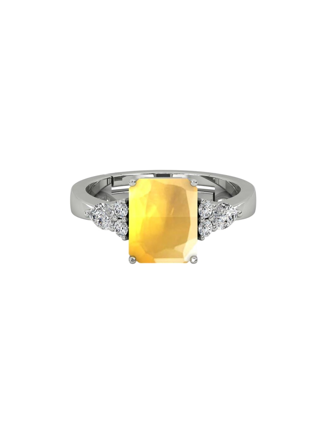 

LMDPRAJAPATIS Unisex Embellished Ring, Silver