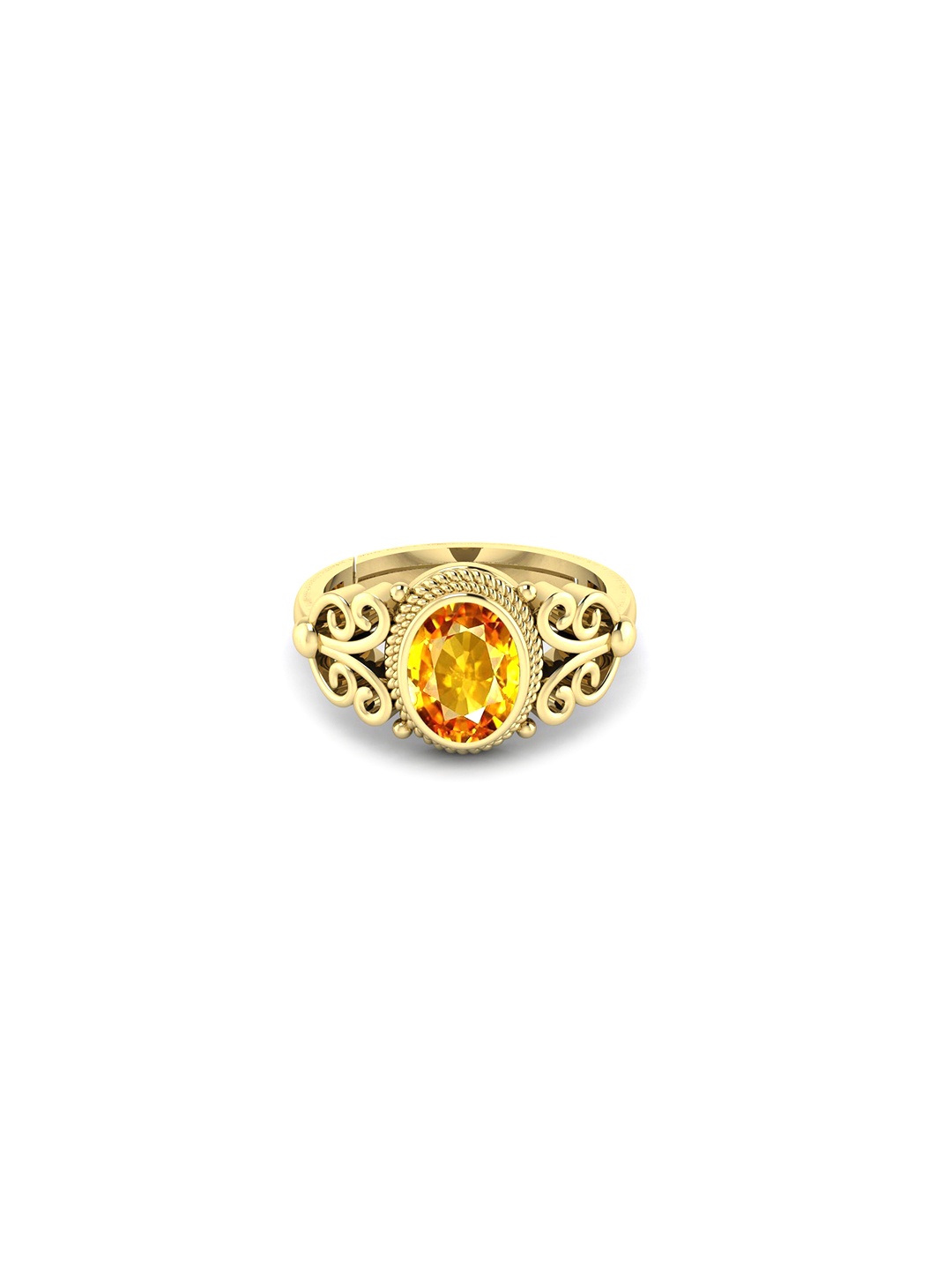 

LMDPRAJAPATIS Unisex Embellished Ring, Gold