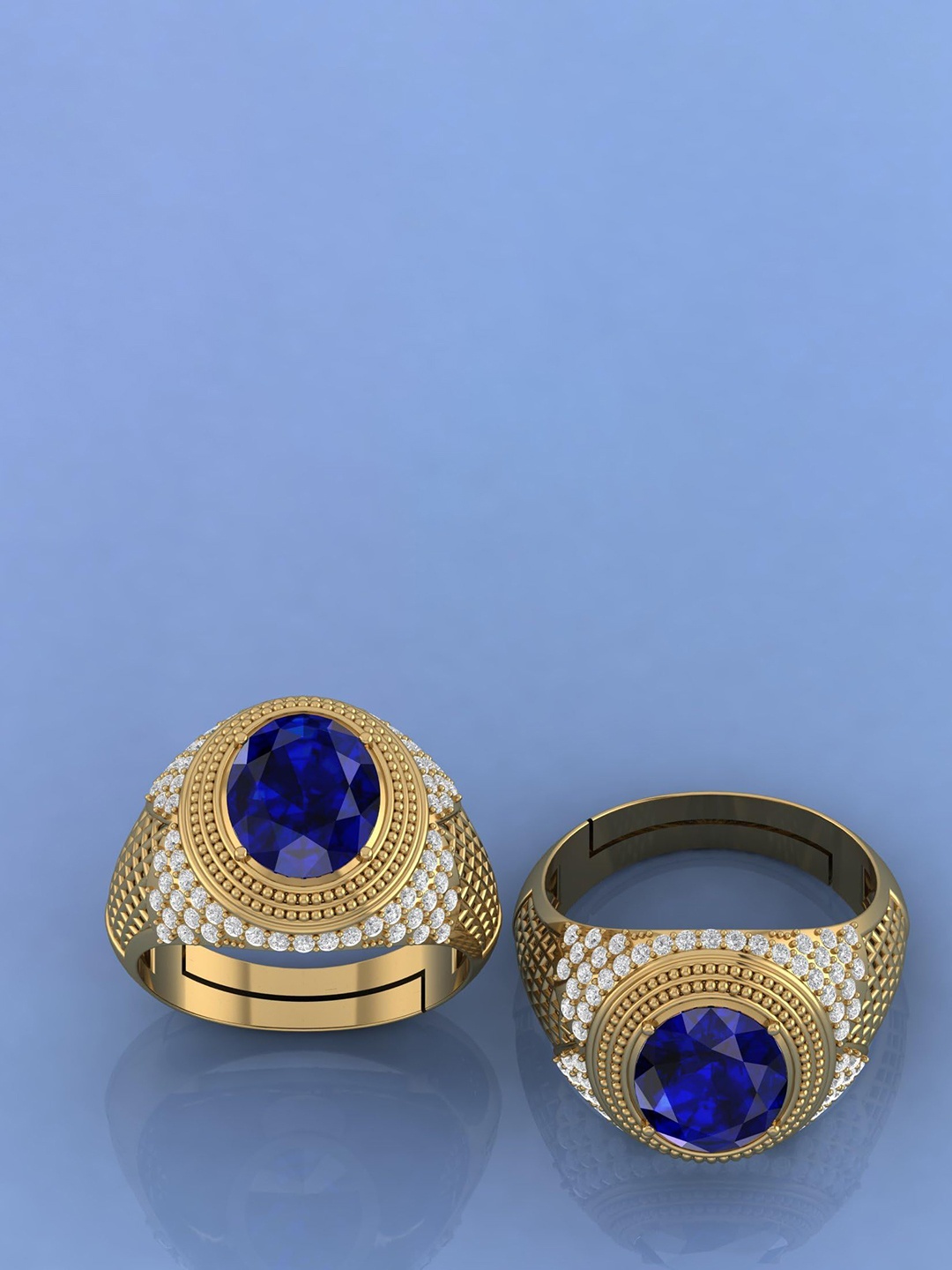 

LMDPRAJAPATIS Unisex Embellished Ring, Gold
