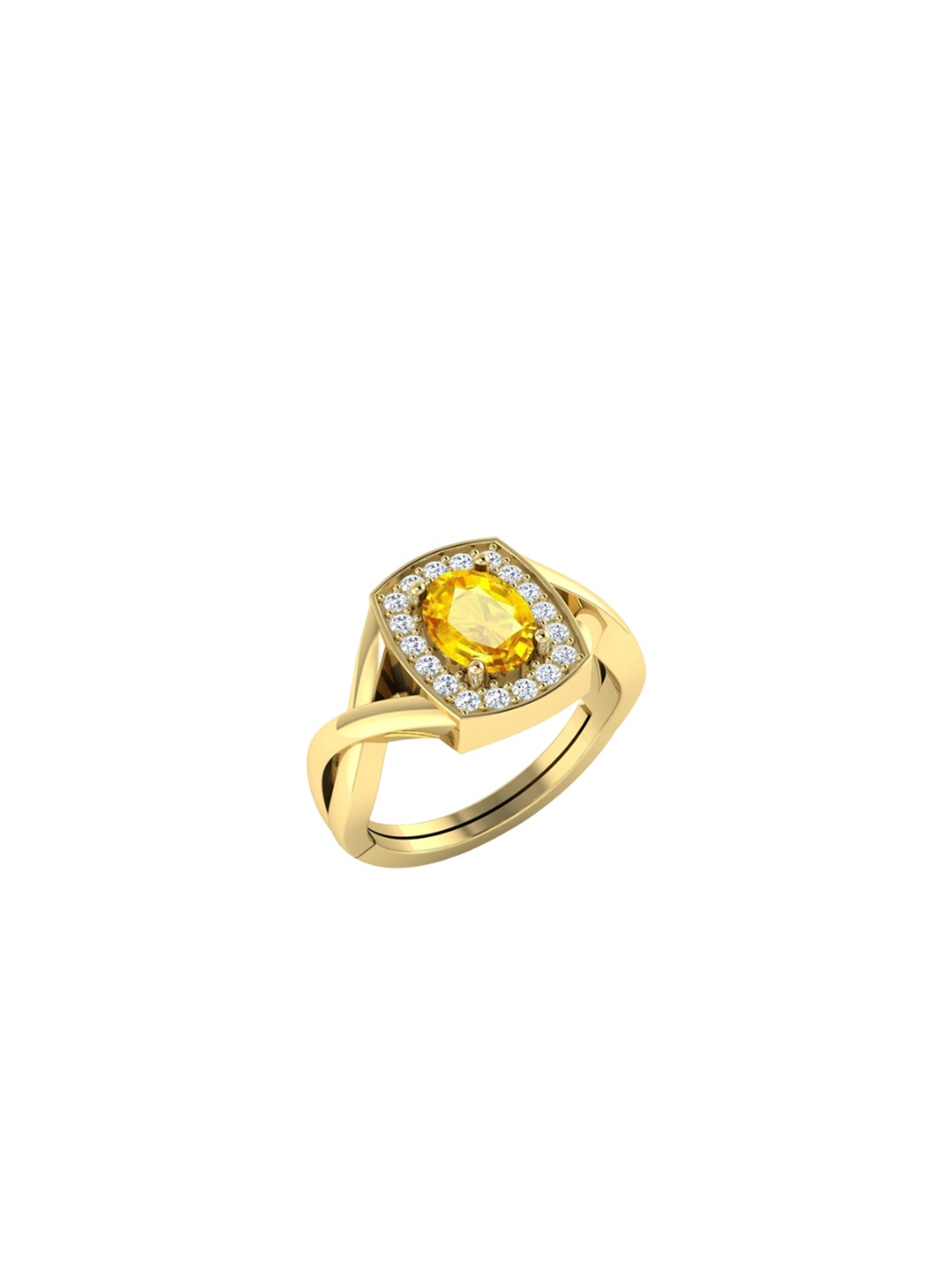 

LMDPRAJAPATIS Unisex Embellished Ring, Yellow