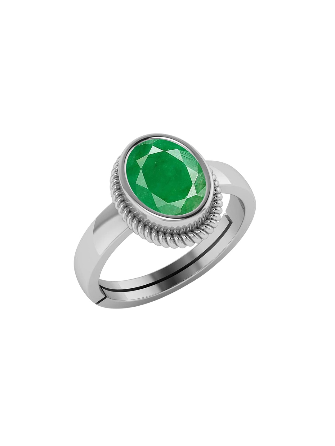 

LMDPRAJAPATIS Unisex Embellished Ring, Green