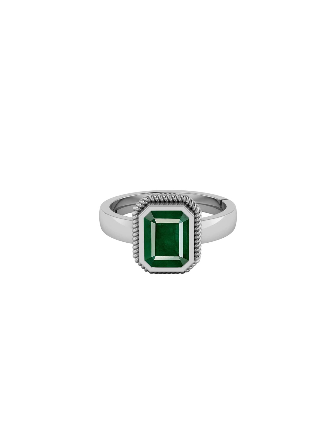 

LMDPRAJAPATIS Unisex Embellished Ring, Silver