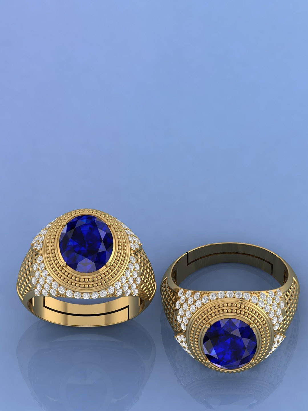 

LMDPRAJAPATIS Unisex Embellished Ring, Gold