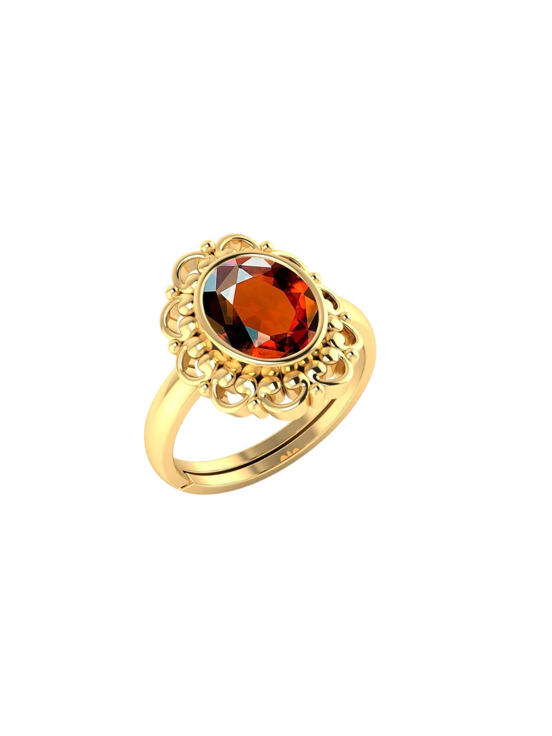 

LMDPRAJAPATIS Unisex Embellished Ring, Red