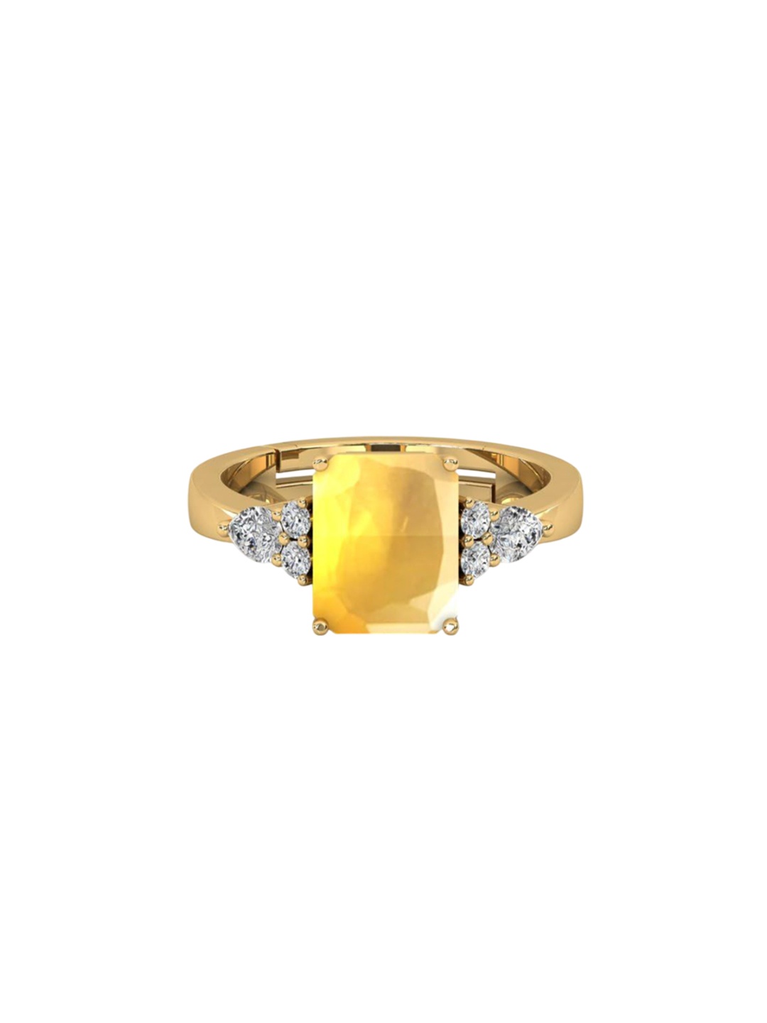 

LMDPRAJAPATIS Unisex Embellished Ring, Gold