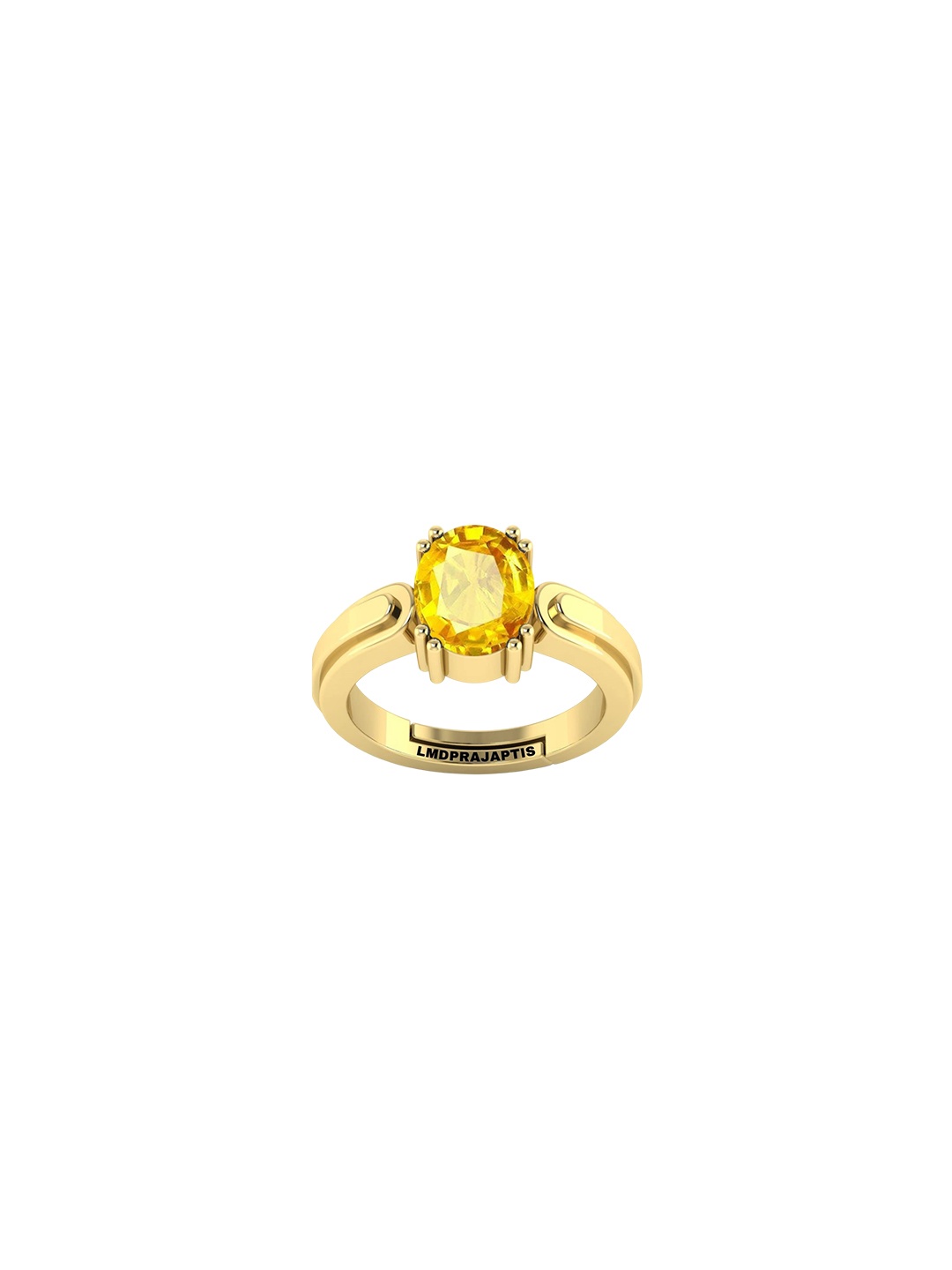 

LMDPRAJAPATIS Unisex Embellished Ring, Yellow