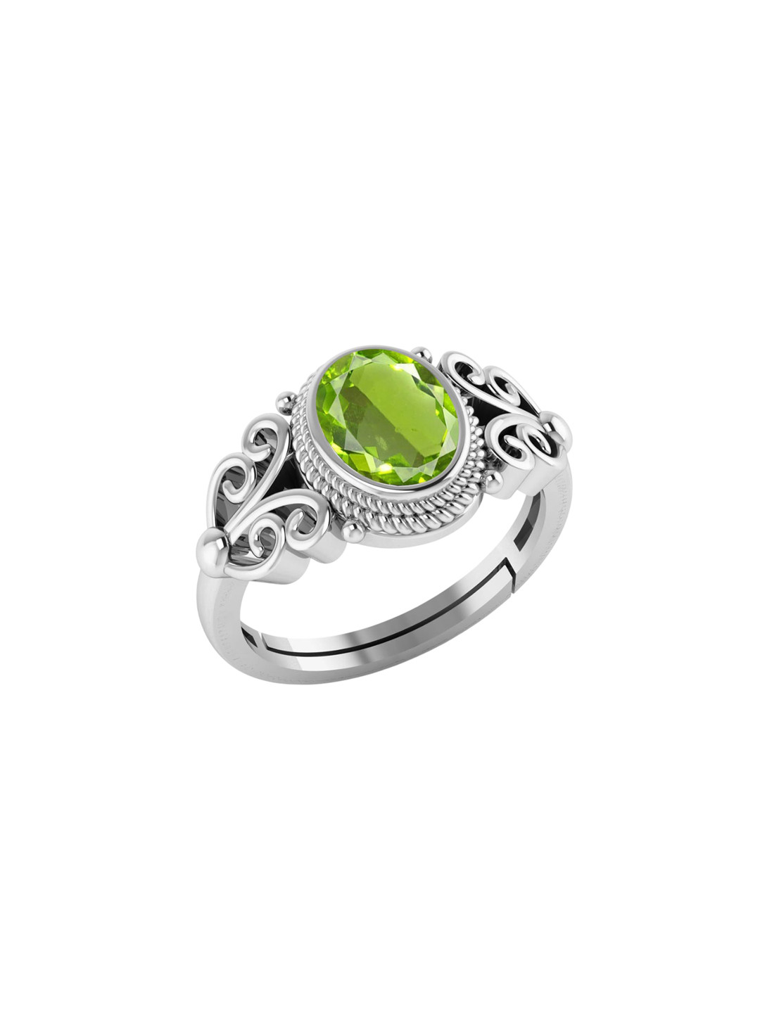 

LMDPRAJAPATIS Unisex Embellished Ring, Silver