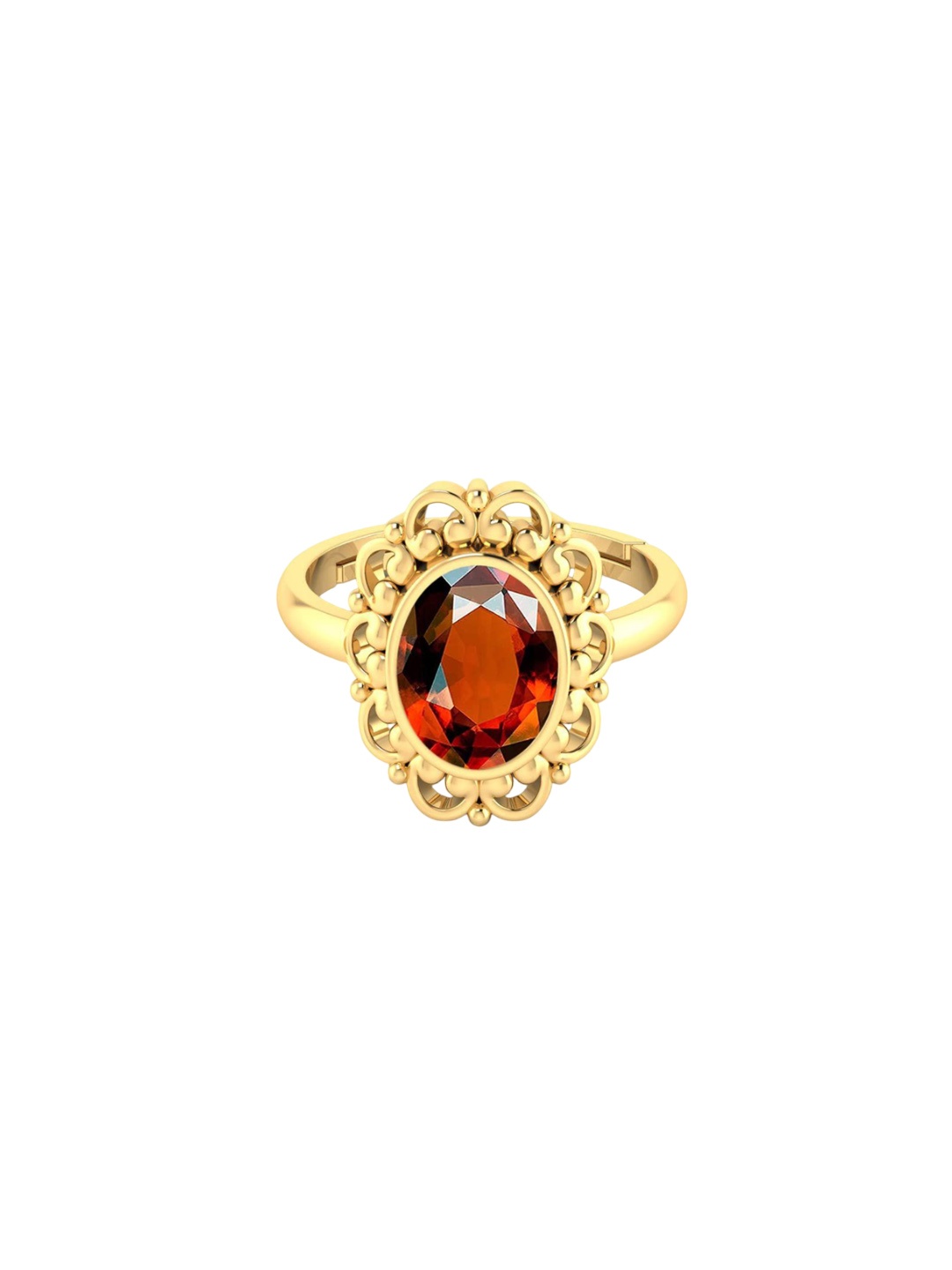 

LMDPRAJAPATIS Unisex Embellished Ring, Red