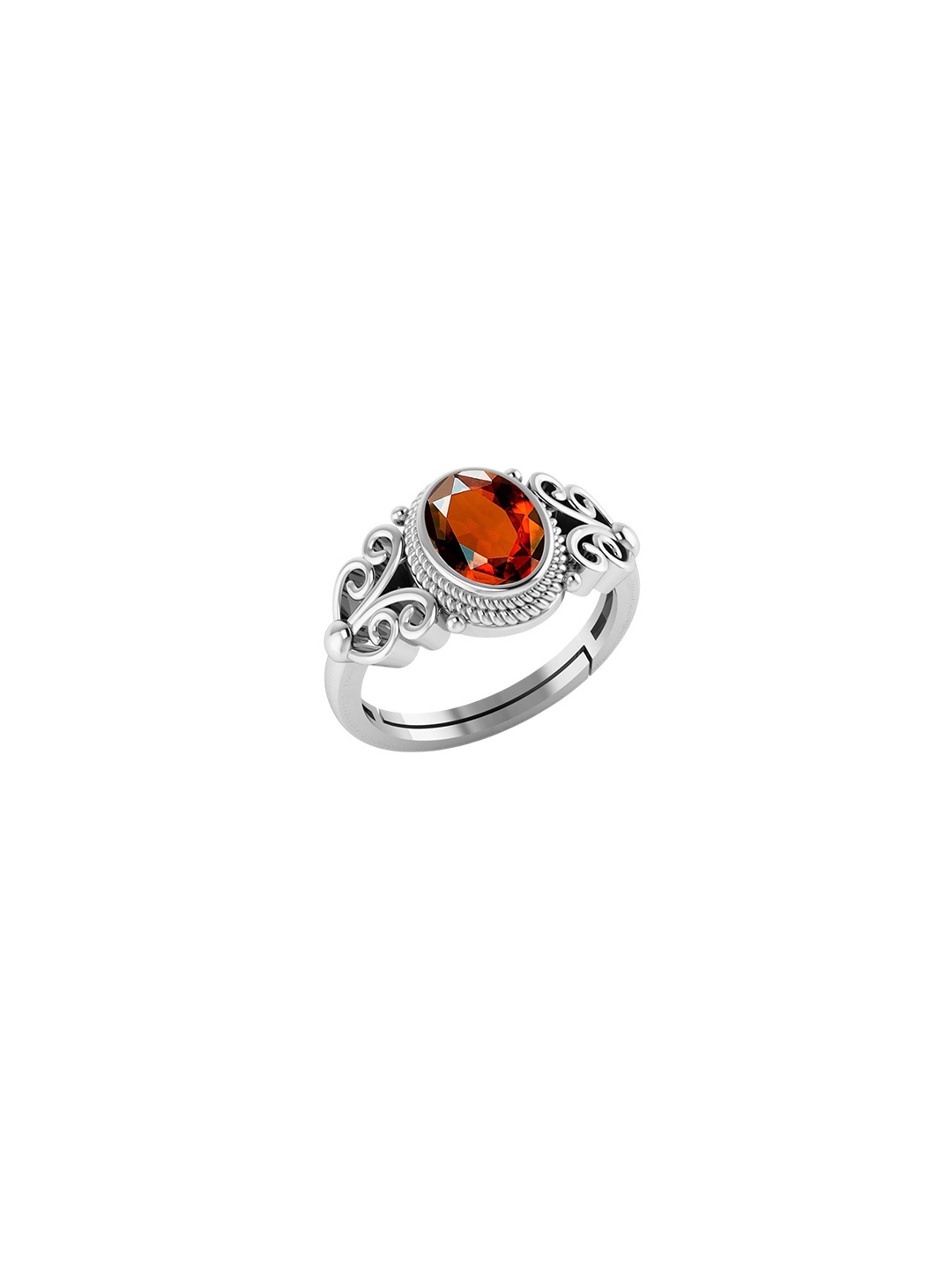 

LMDPRAJAPATIS Unisex Embellished Ring, Silver