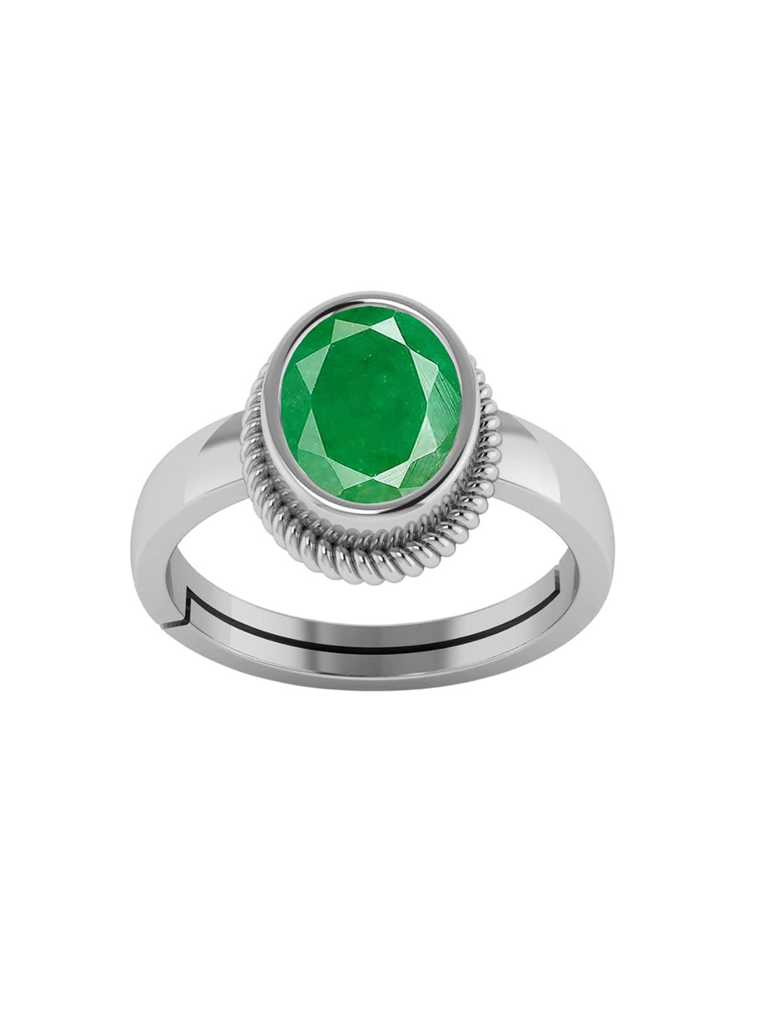 

LMDPRAJAPATIS Unisex Embellished Ring, Green