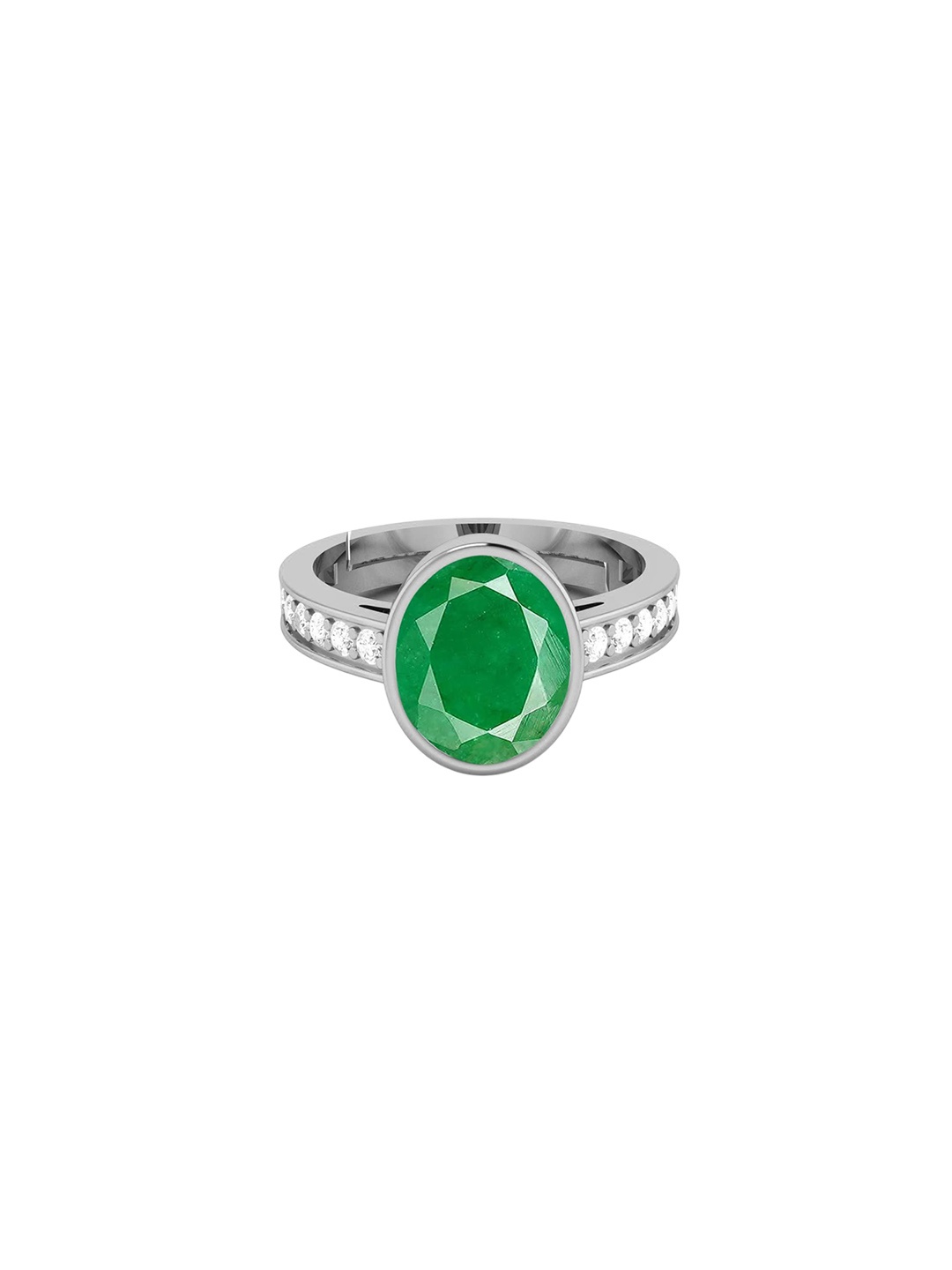 

LMDPRAJAPATIS Unisex Embellished Ring, Green