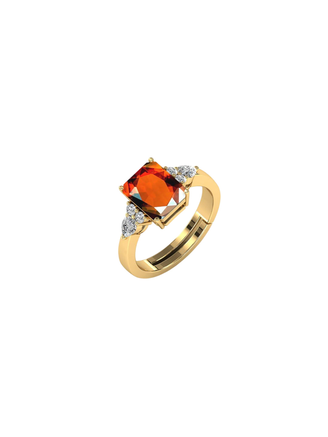 

LMDPRAJAPATIS Unisex Embellished Ring, Gold