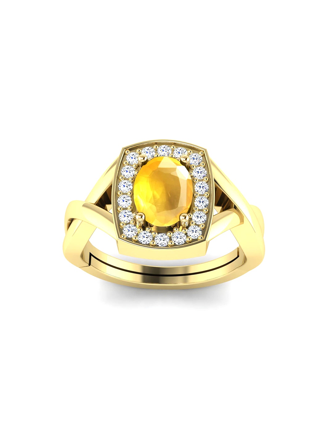 

LMDPRAJAPATIS Unisex Embellished Ring, Yellow