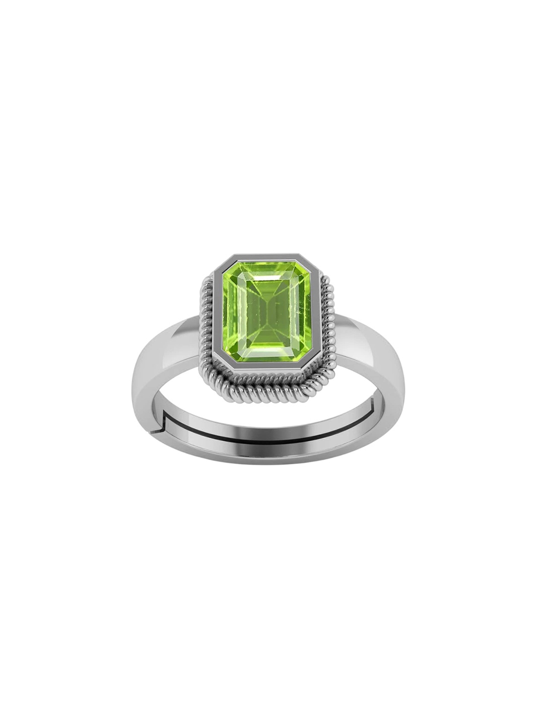 

LMDPRAJAPATIS Unisex Embellished Ring, Silver