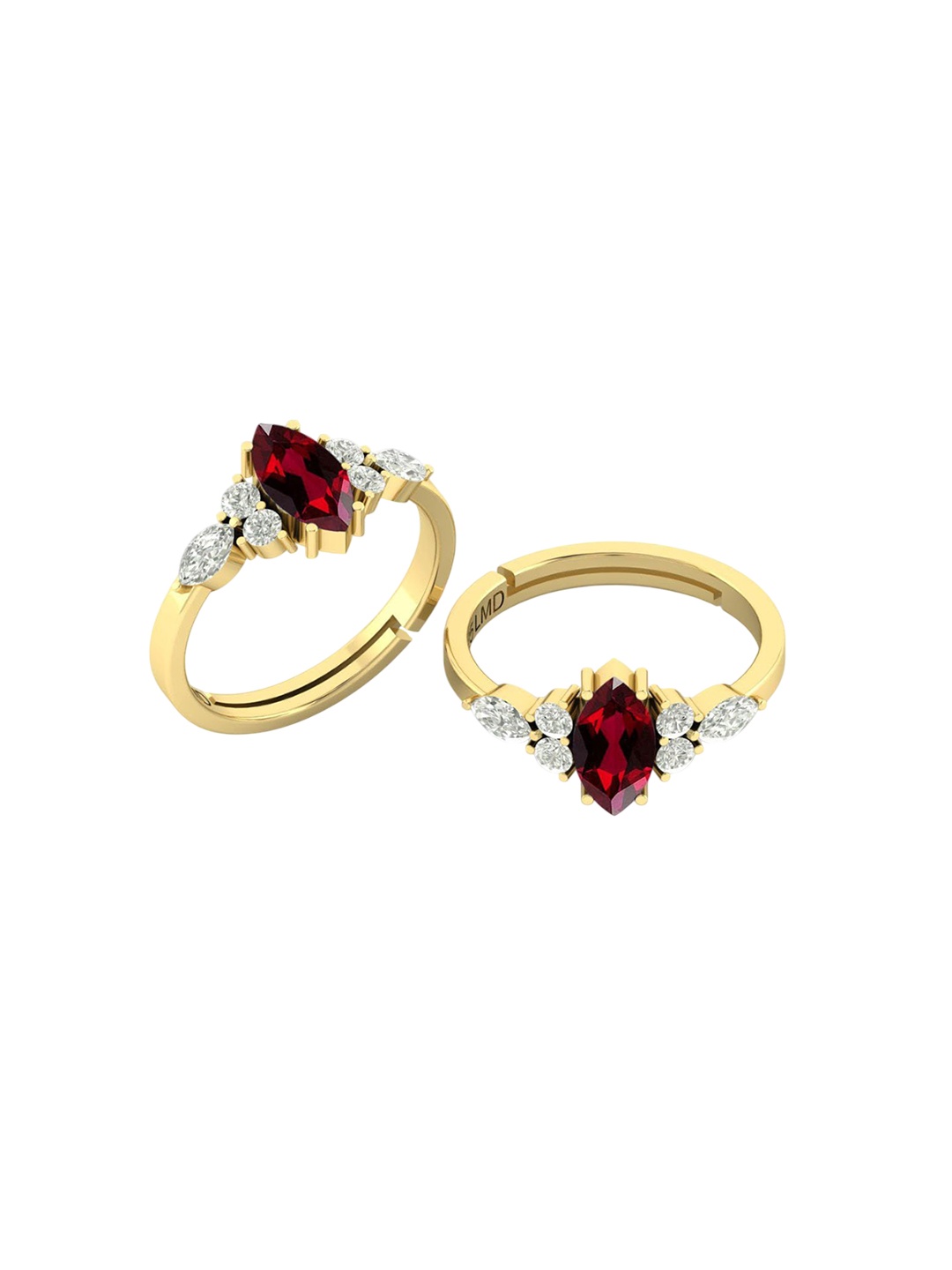 

LMDPRAJAPATIS Unisex Embellished Ring, Brown