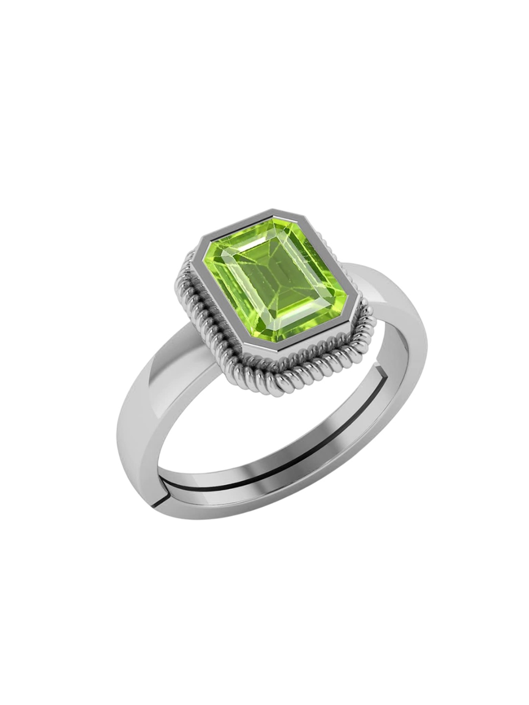 

LMDPRAJAPATIS Unisex Embellished Ring, Silver