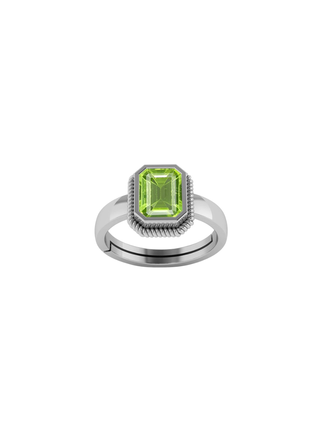 

LMDPRAJAPATIS Unisex Embellished Ring, Silver