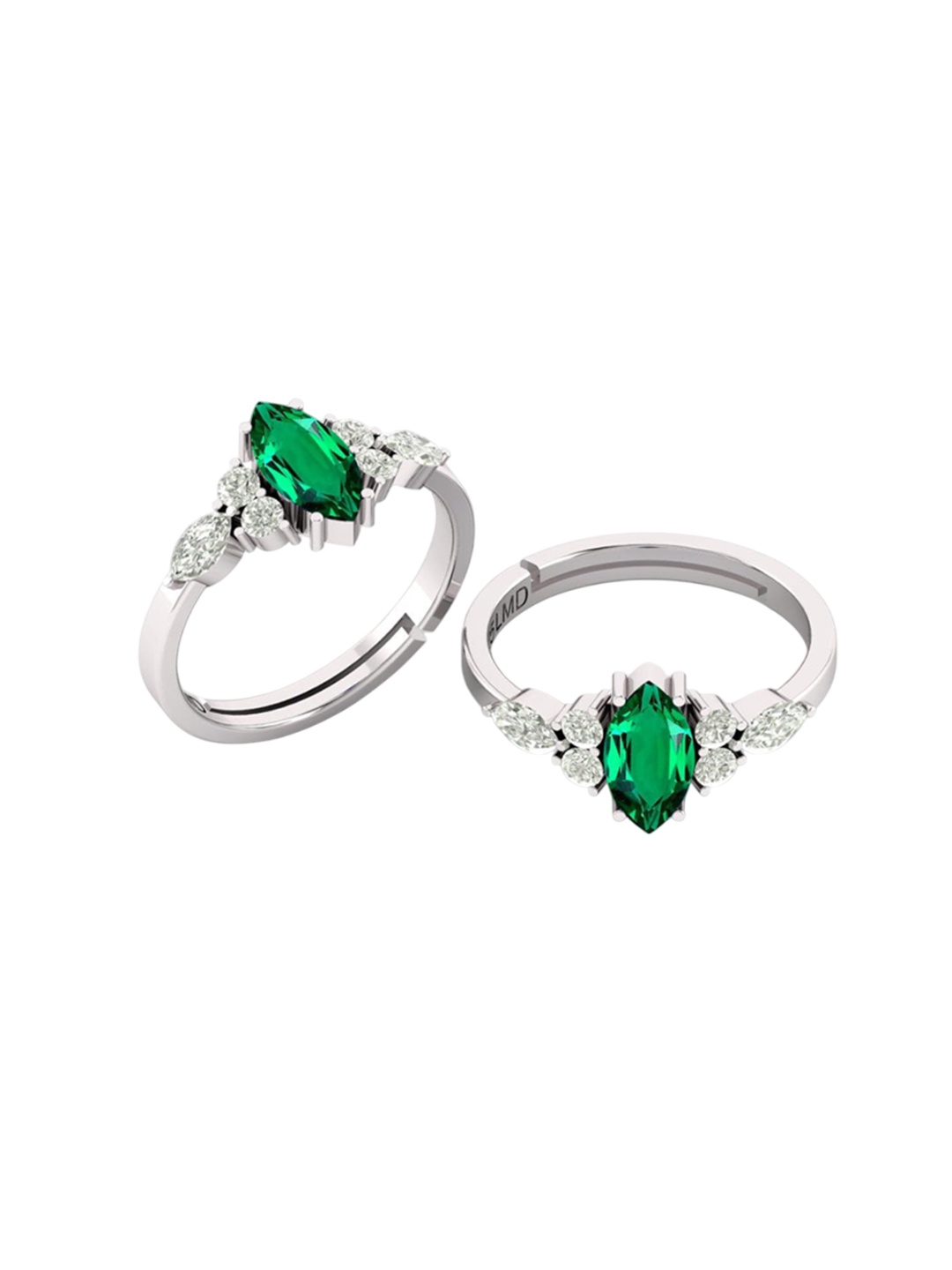 

LMDPRAJAPATIS Unisex Embellished Ring, Green