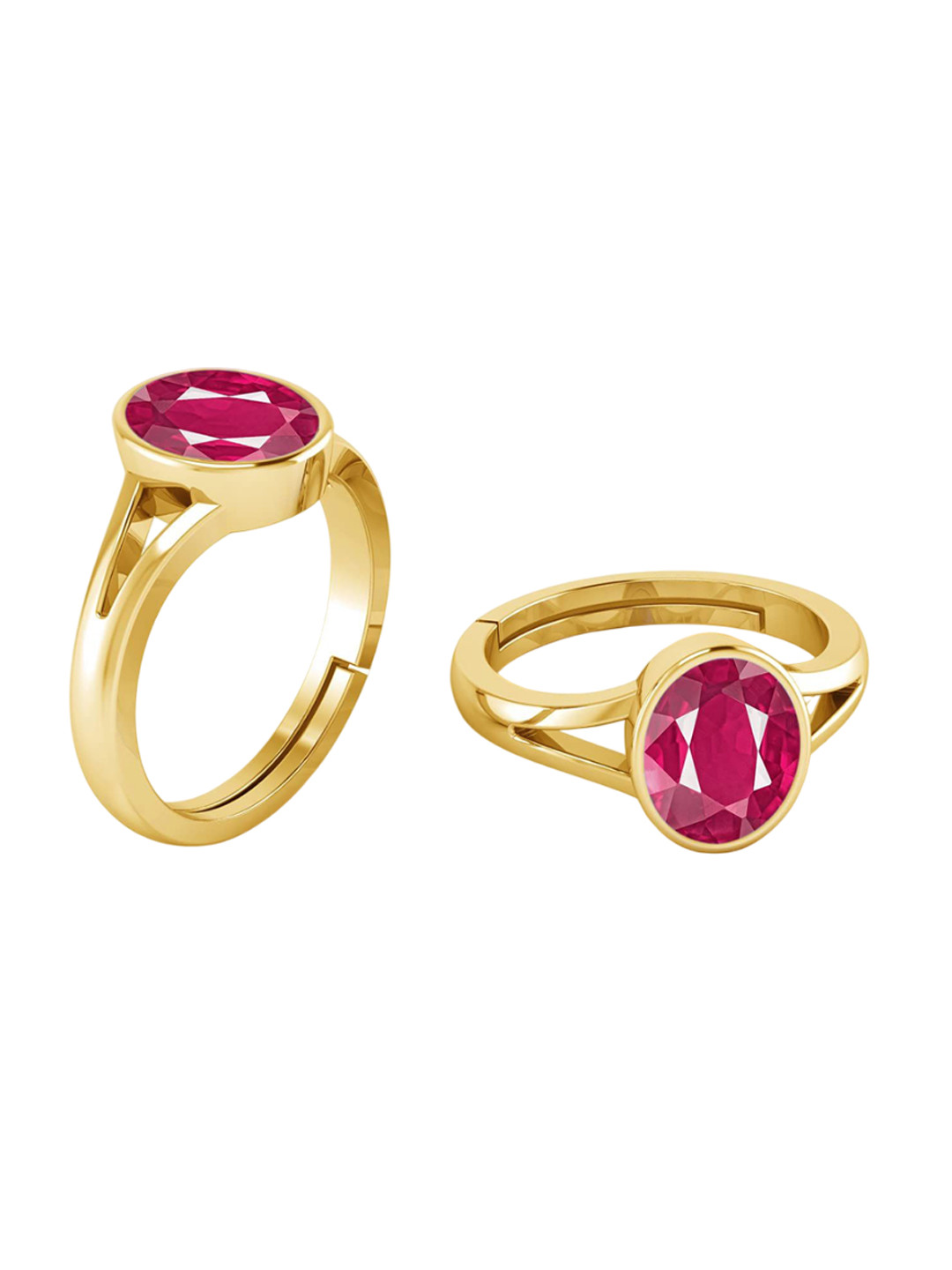 

LMDPRAJAPATIS Unisex Embellished Ring, Red