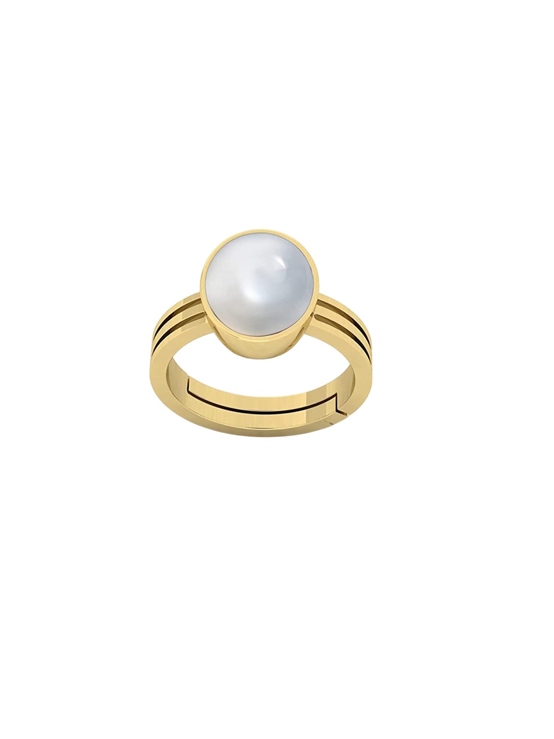 

LMDPRAJAPATIS Unisex Embellished Ring, White