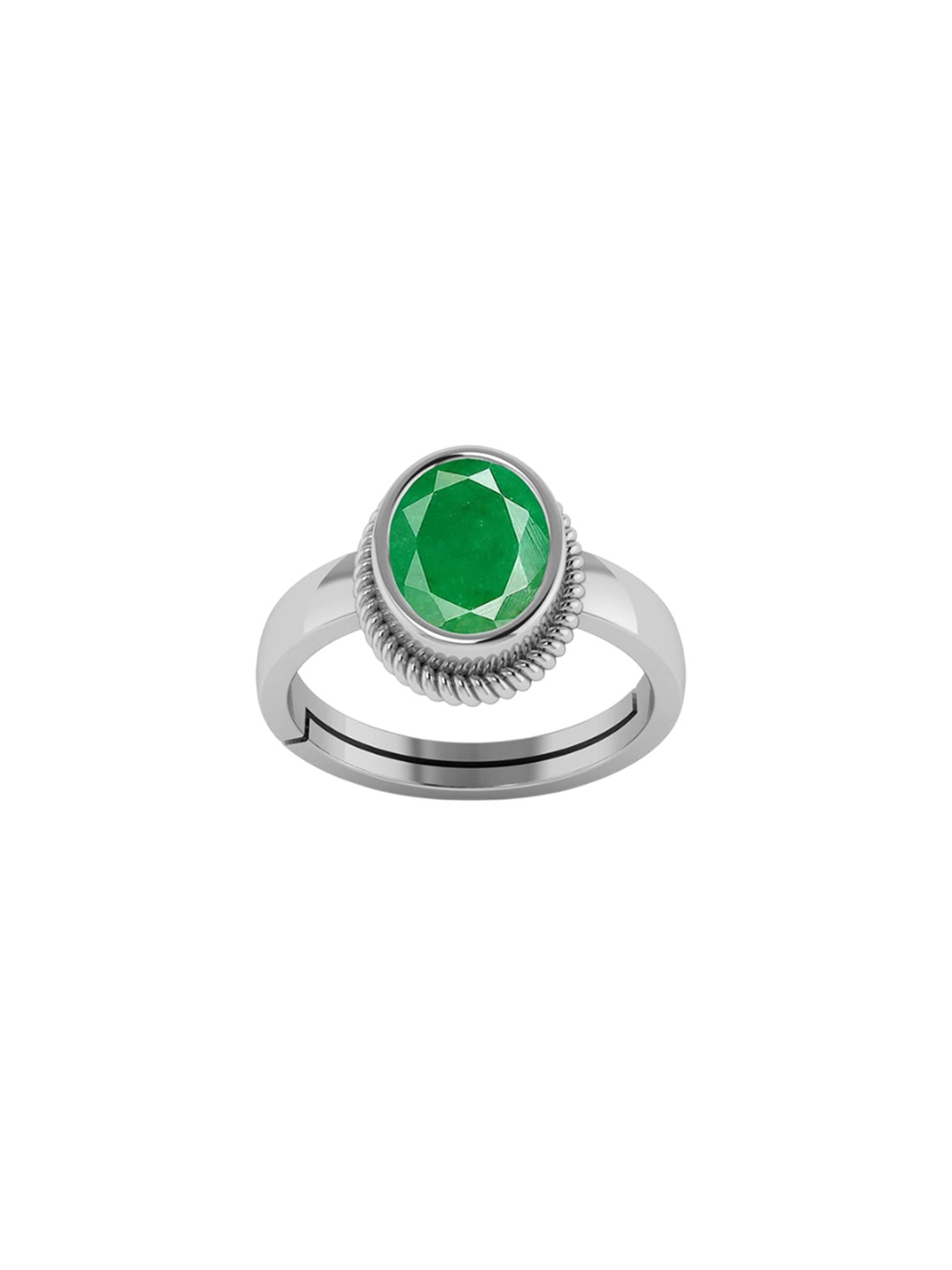 

LMDPRAJAPATIS Unisex Embellished Ring, Green