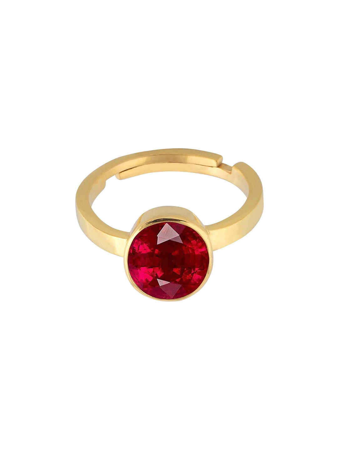 

LMDPRAJAPATIS Unisex Embellished Ring, Red