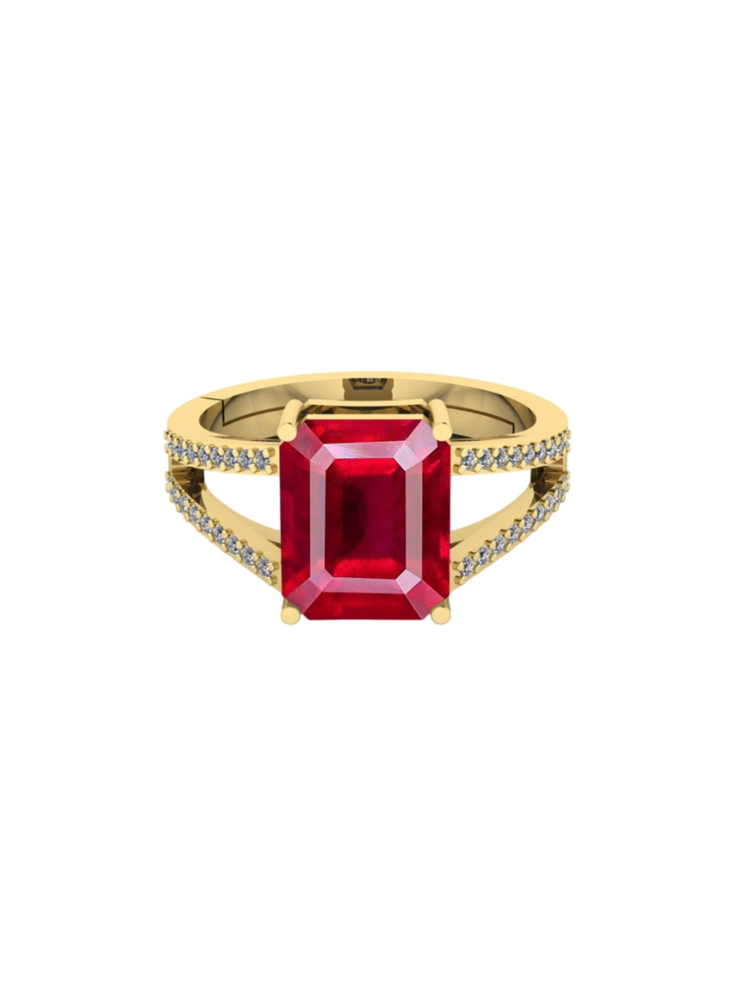 

LMDPRAJAPATIS Unisex Embellished Ring, Red