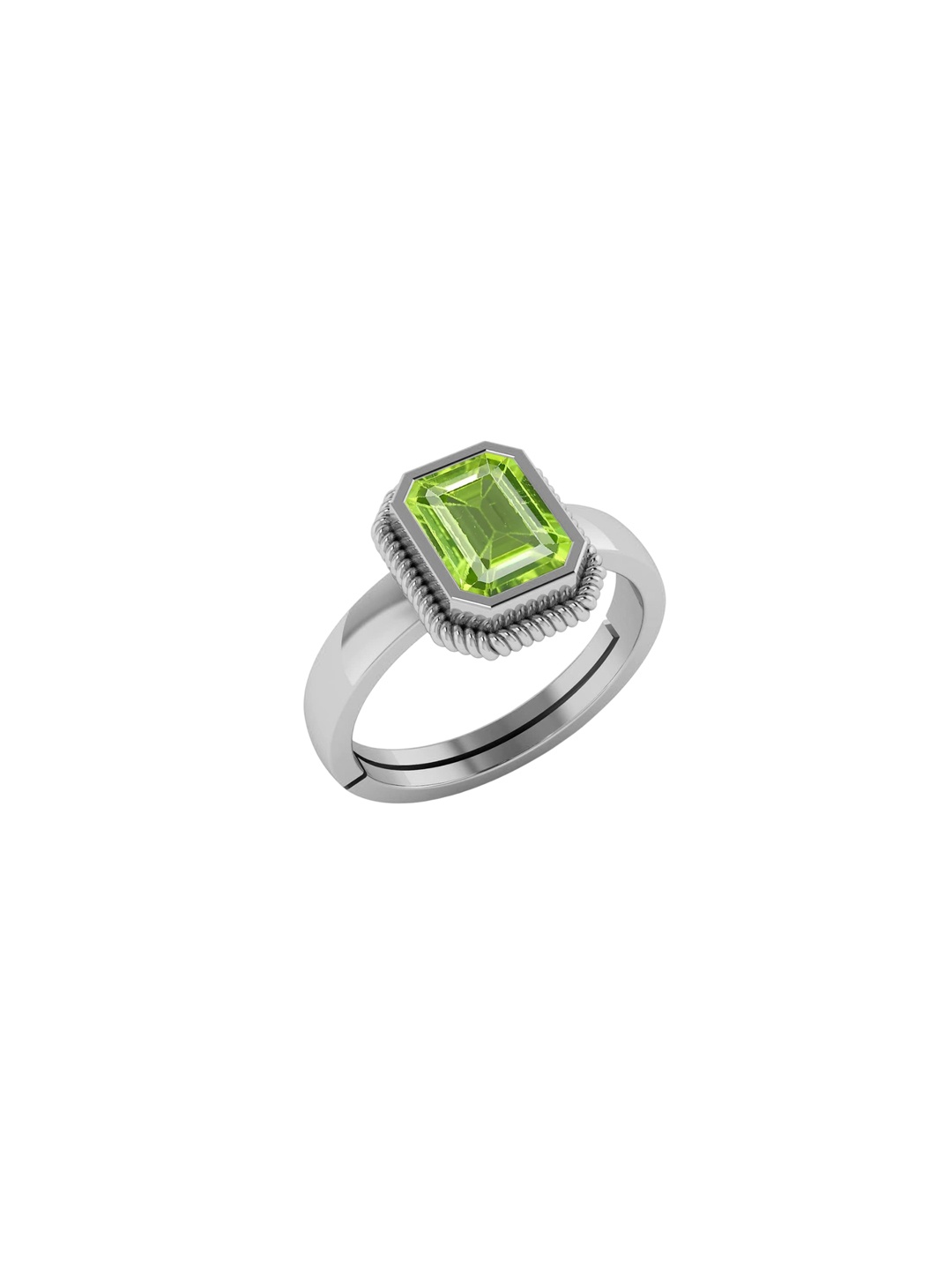 

LMDPRAJAPATIS Unisex Embellished Ring, Silver