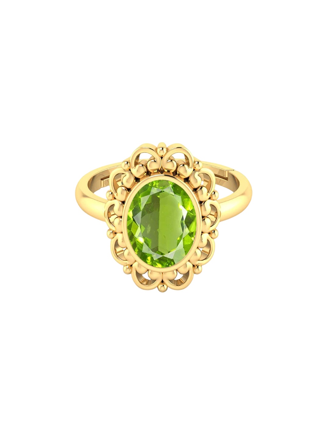 

LMDPRAJAPATIS Unisex Embellished Ring, Green