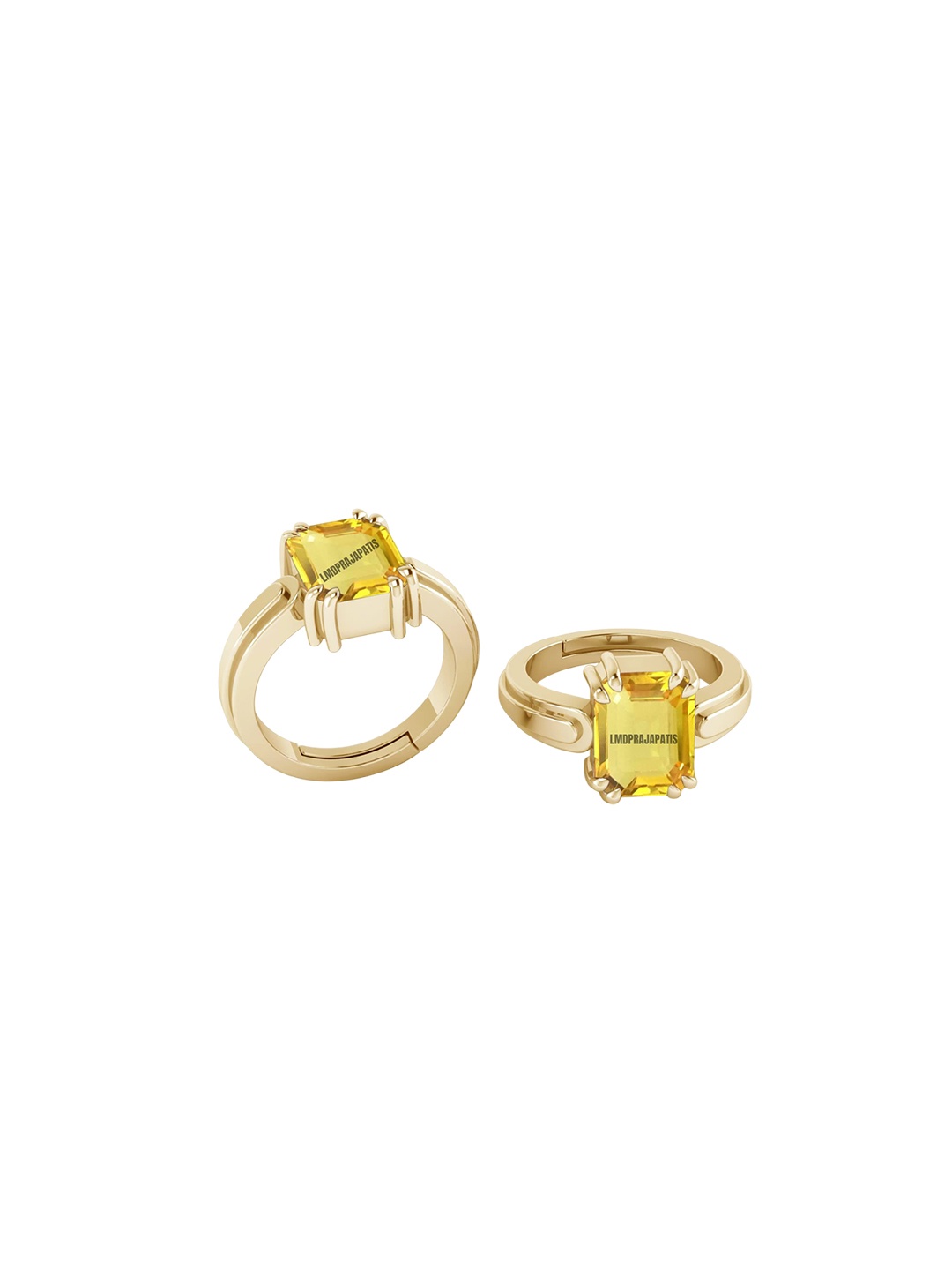 

LMDPRAJAPATIS Unisex Embellished Ring, Yellow