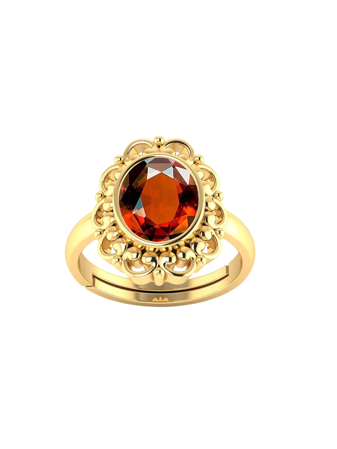 

LMDPRAJAPATIS Unisex Embellished Ring, Red