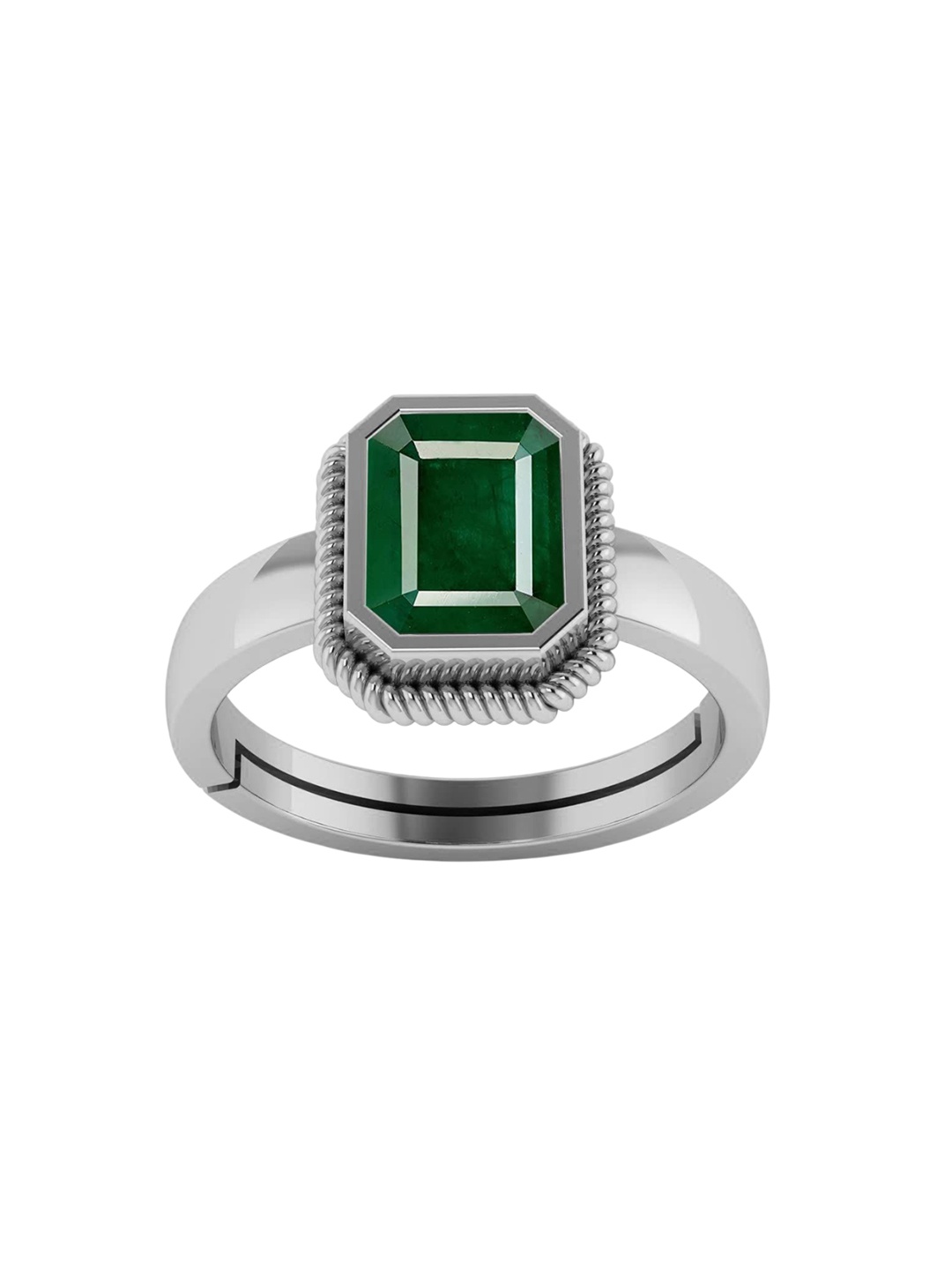 

LMDPRAJAPATIS Unisex Embellished Ring, Silver