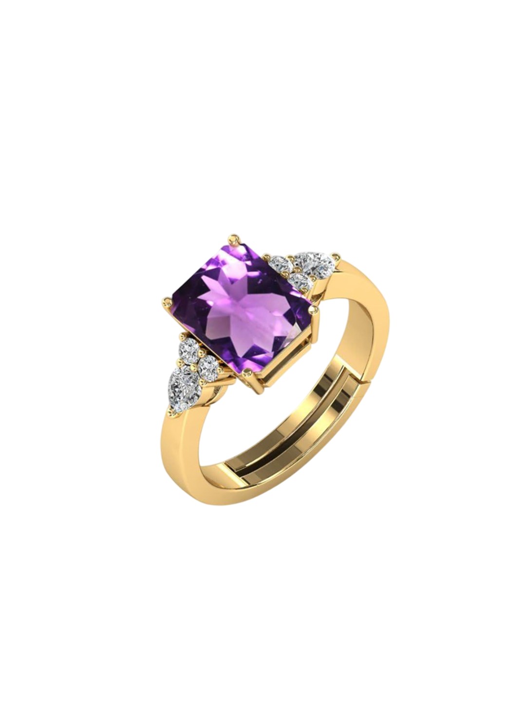 

LMDPRAJAPATIS Unisex Embellished Ring, Purple