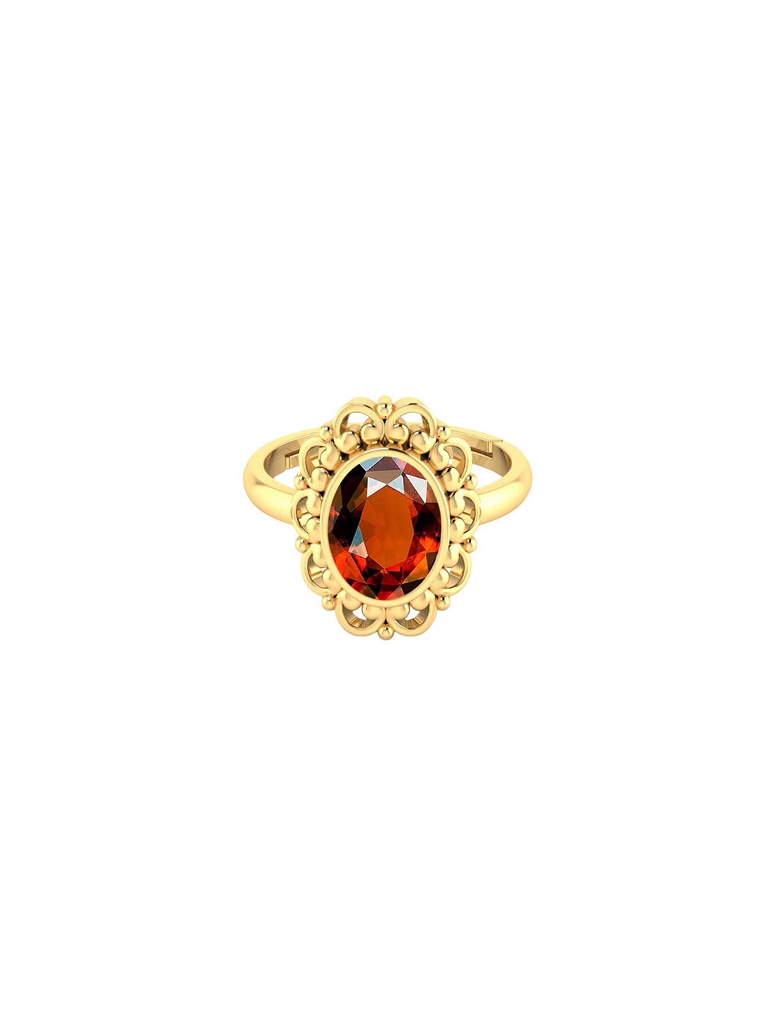 

LMDPRAJAPATIS Unisex Embellished Ring, Red