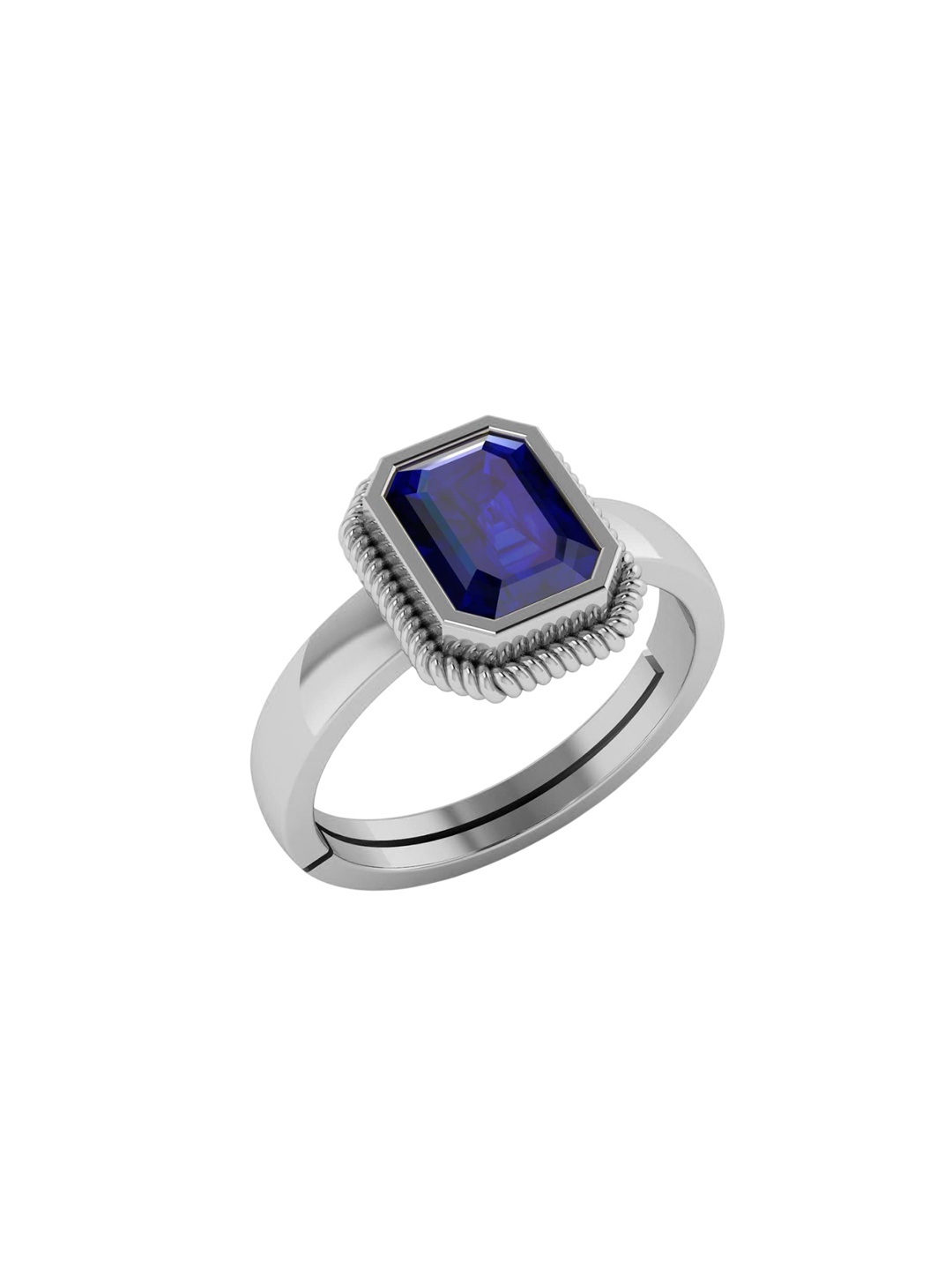 

LMDPRAJAPATIS Unisex Embellished Ring, Silver