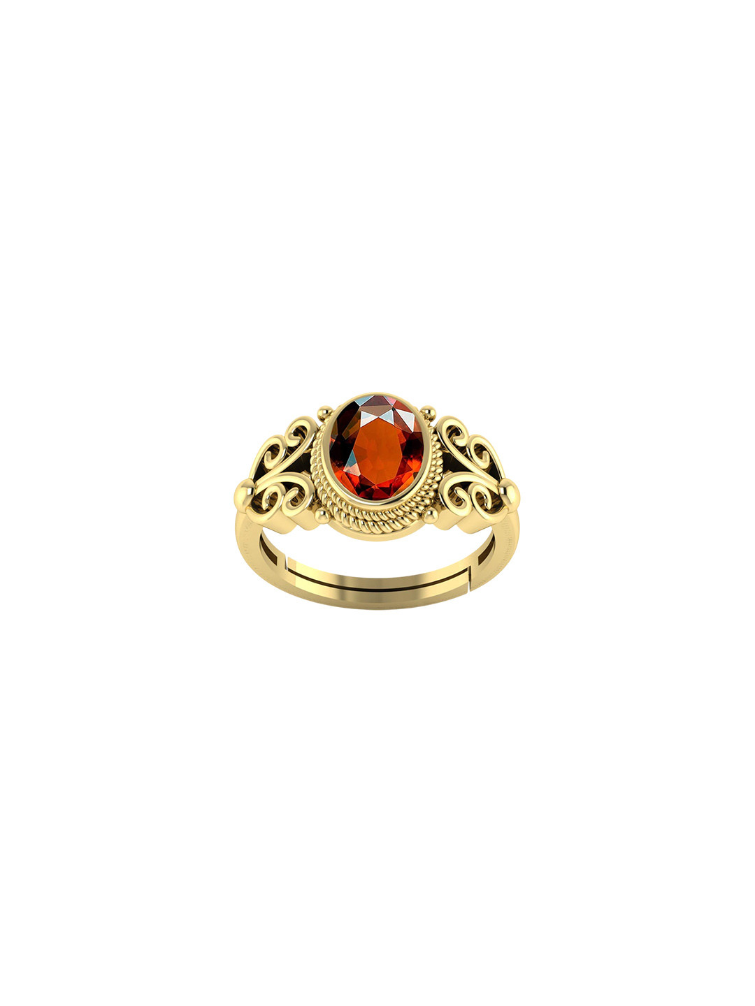 

LMDPRAJAPATIS Unisex Embellished Ring, Gold