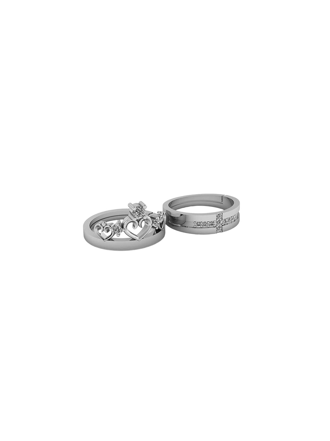 

LMDPRAJAPATIS Unisex Embellished Ring, Silver