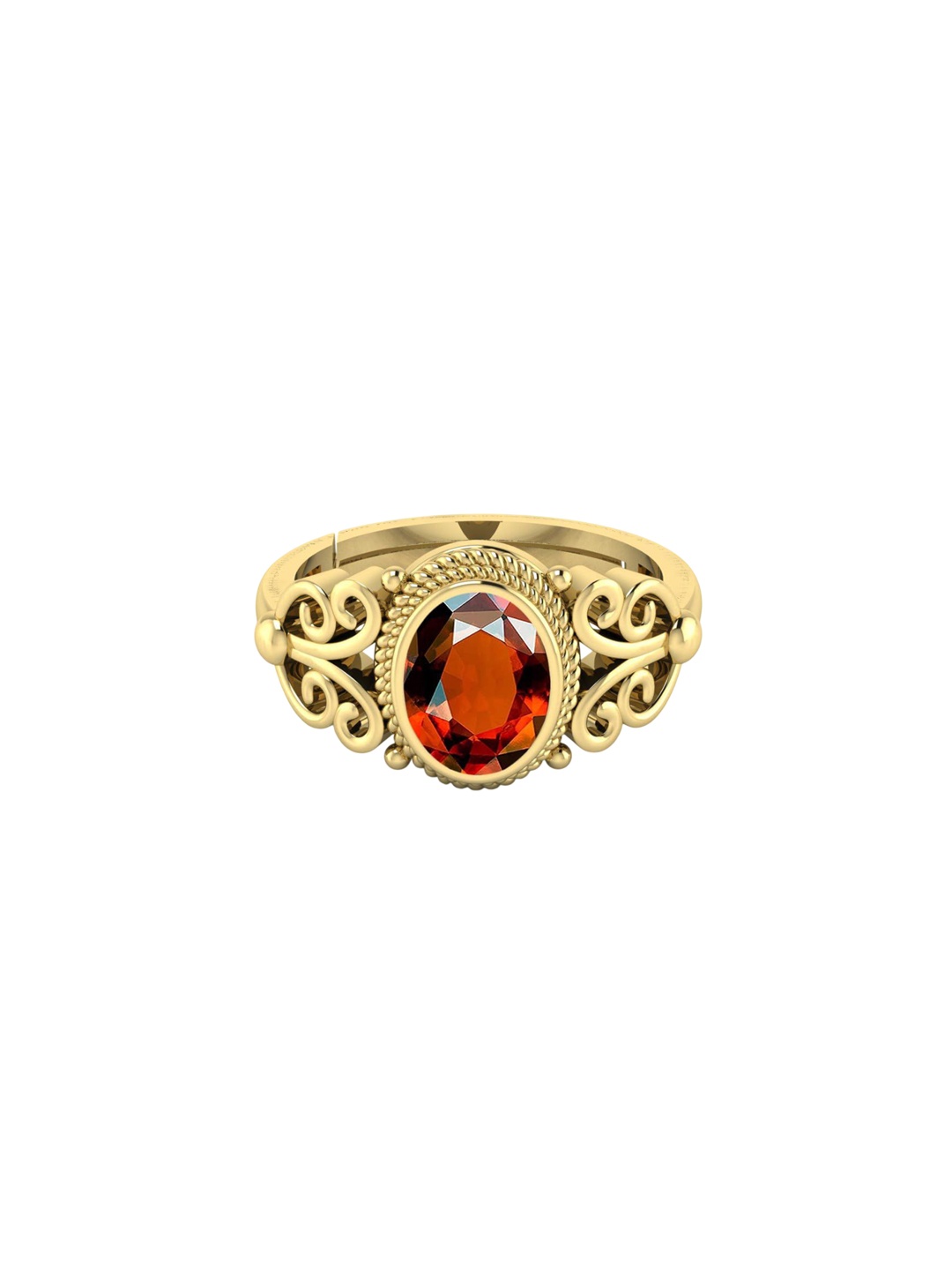 

LMDPRAJAPATIS Unisex Embellished Ring, Gold