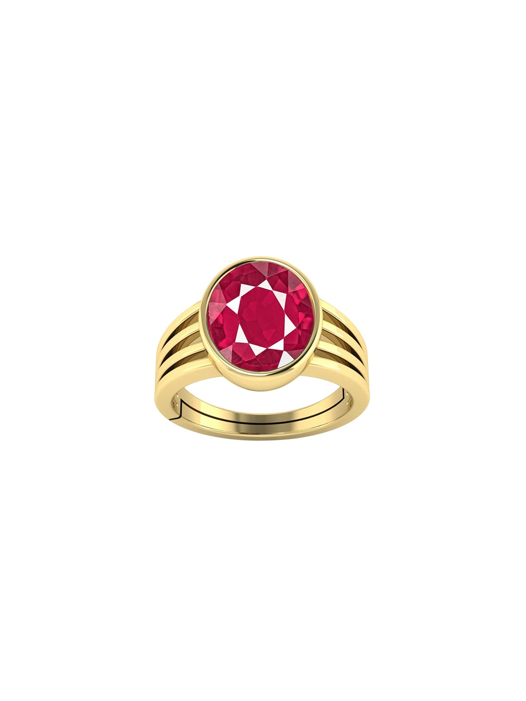 

LMDPRAJAPATIS Unisex Embellished Ring, Red