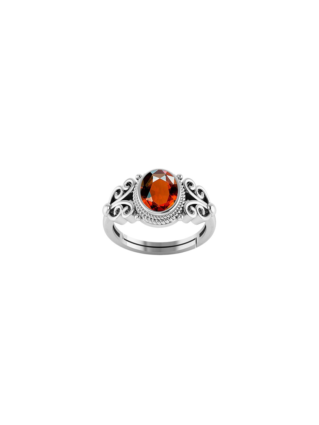 

LMDPRAJAPATIS Unisex Embellished Ring, Silver